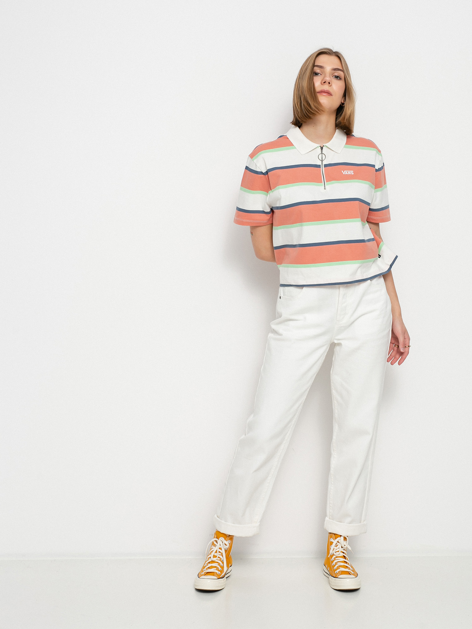 Polo Vans Skate Stripe Polo Wmn (marshmallow)