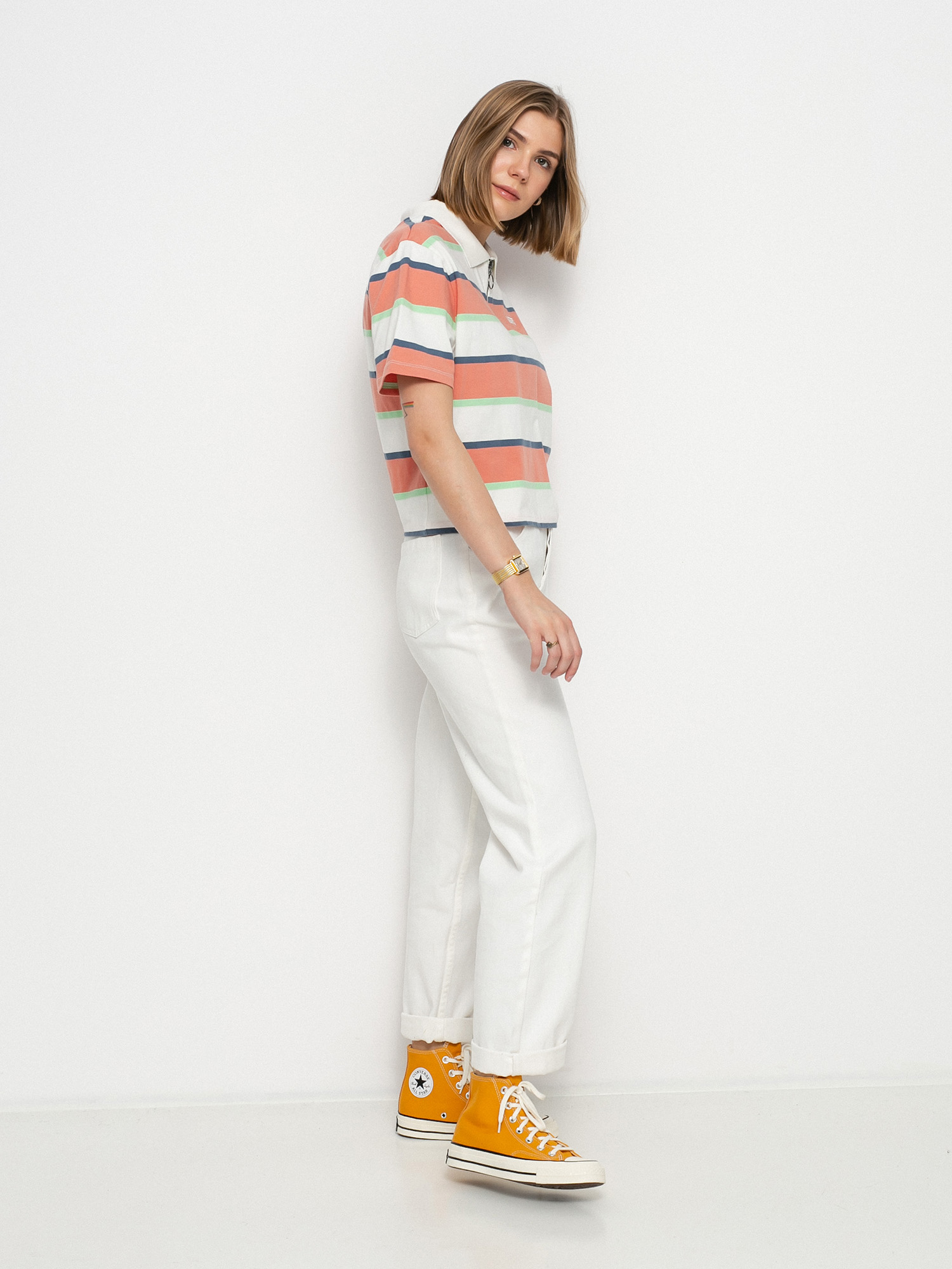 Polo Vans Skate Stripe Polo Wmn (marshmallow)