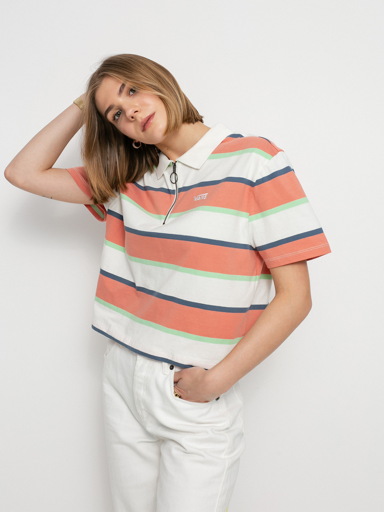 Polo Vans Skate Stripe Polo Wmn (marshmallow)