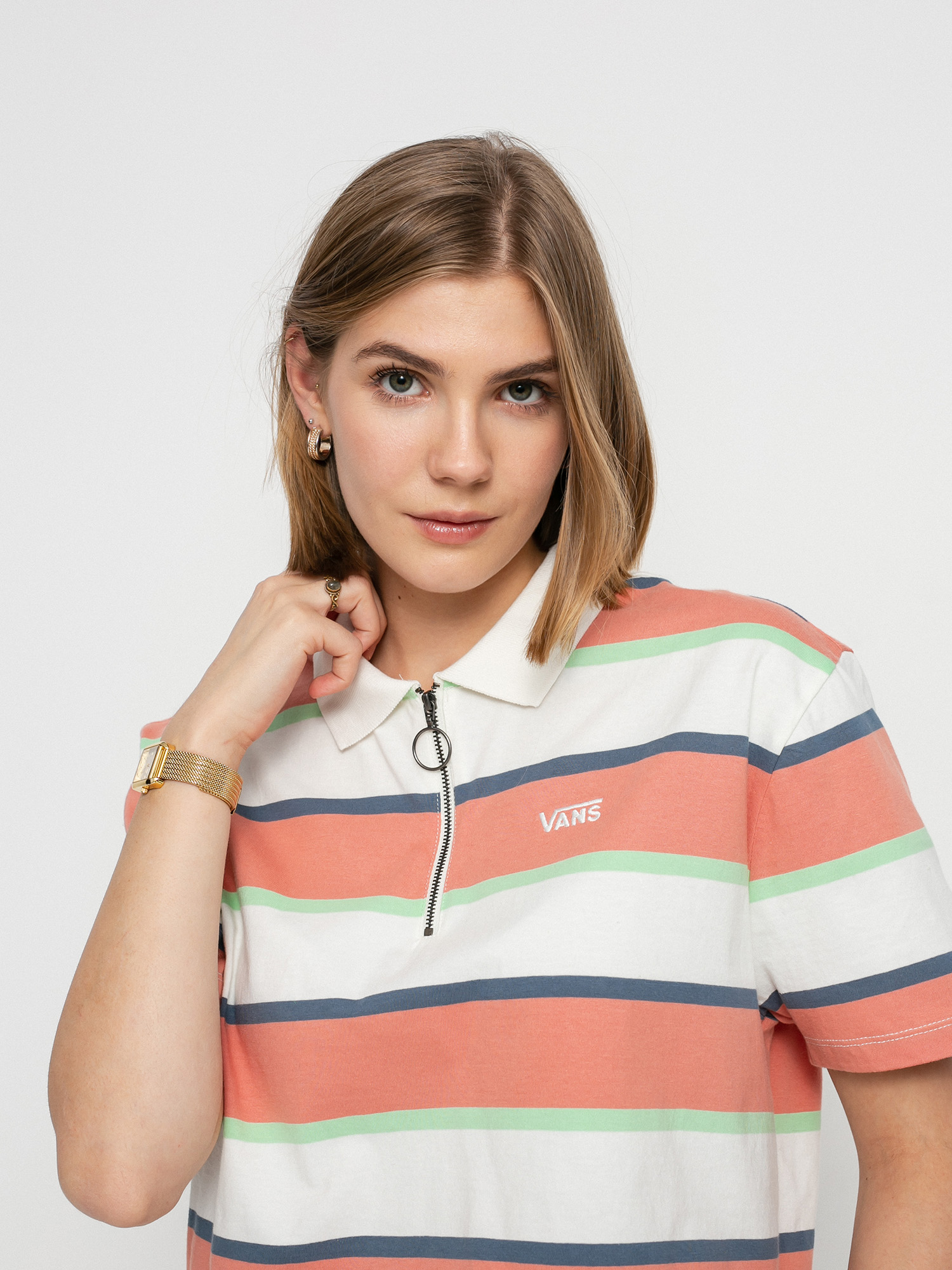 Polo Vans Skate Stripe Polo Wmn (marshmallow)