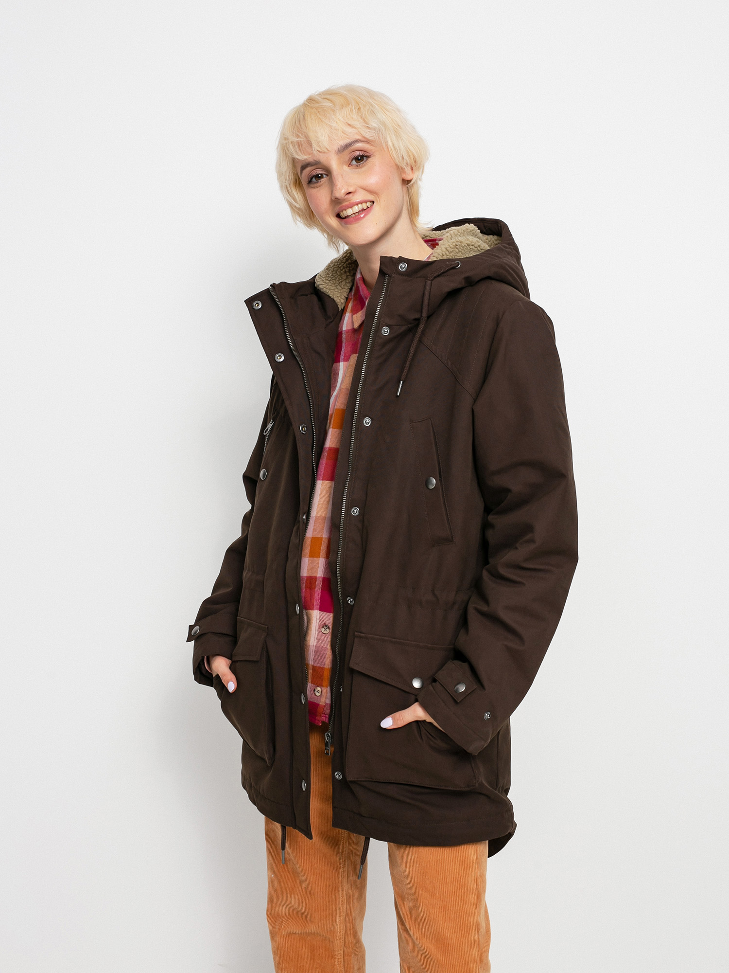 Kurtka Volcom Walk On By 5K Wmn (dark brown)