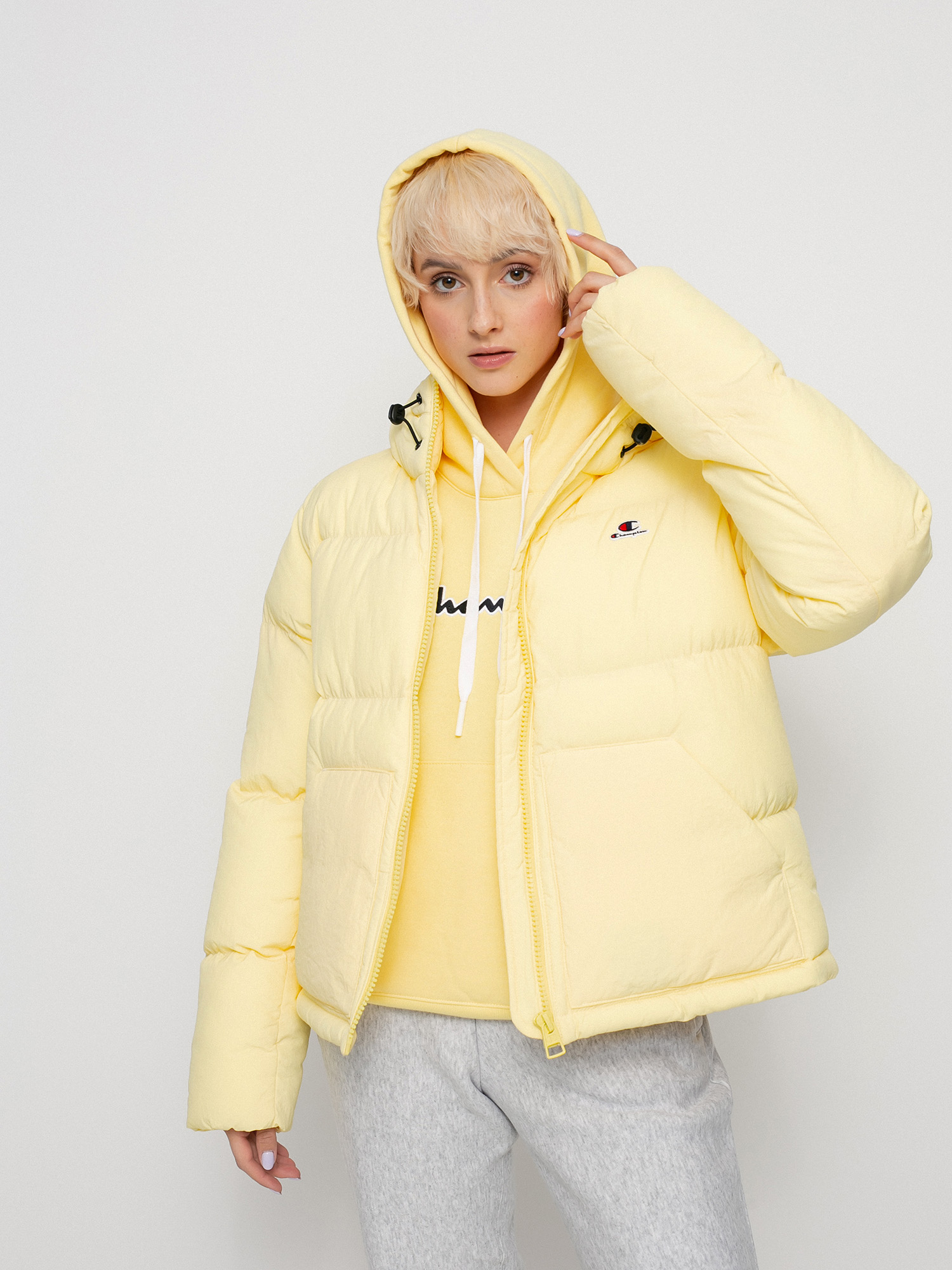 Kurtka Champion Hooded Jacket 114577 Wmn (ban)