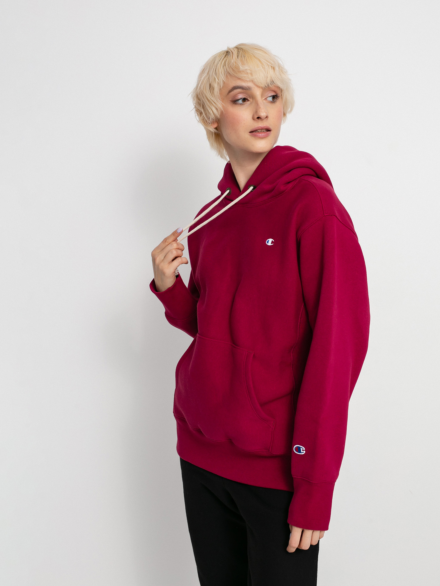 Bluza z kapturem Champion Sweatshirt HD 114778 Wmn (bre)