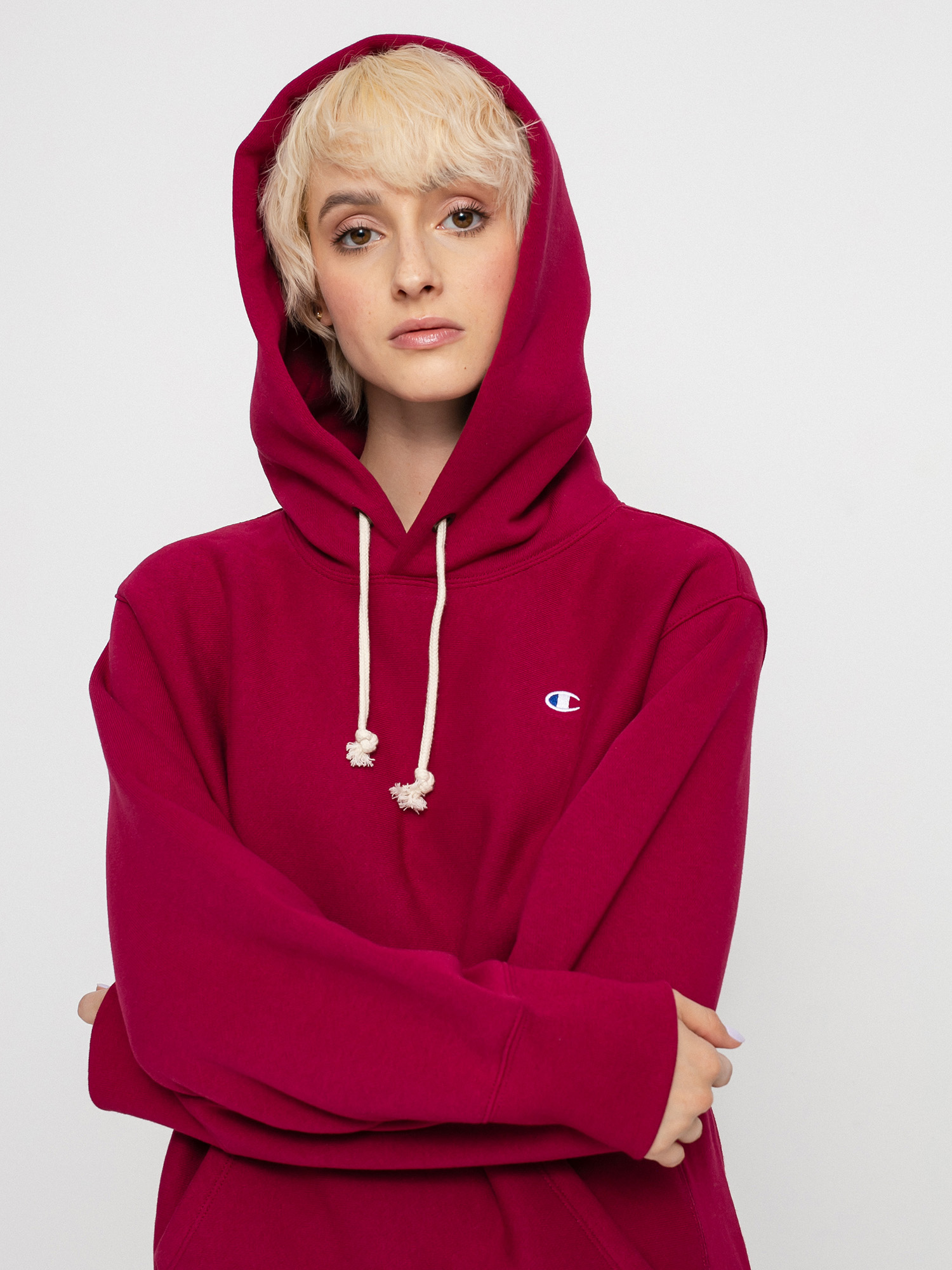 Bluza z kapturem Champion Sweatshirt HD 114778 Wmn (bre)