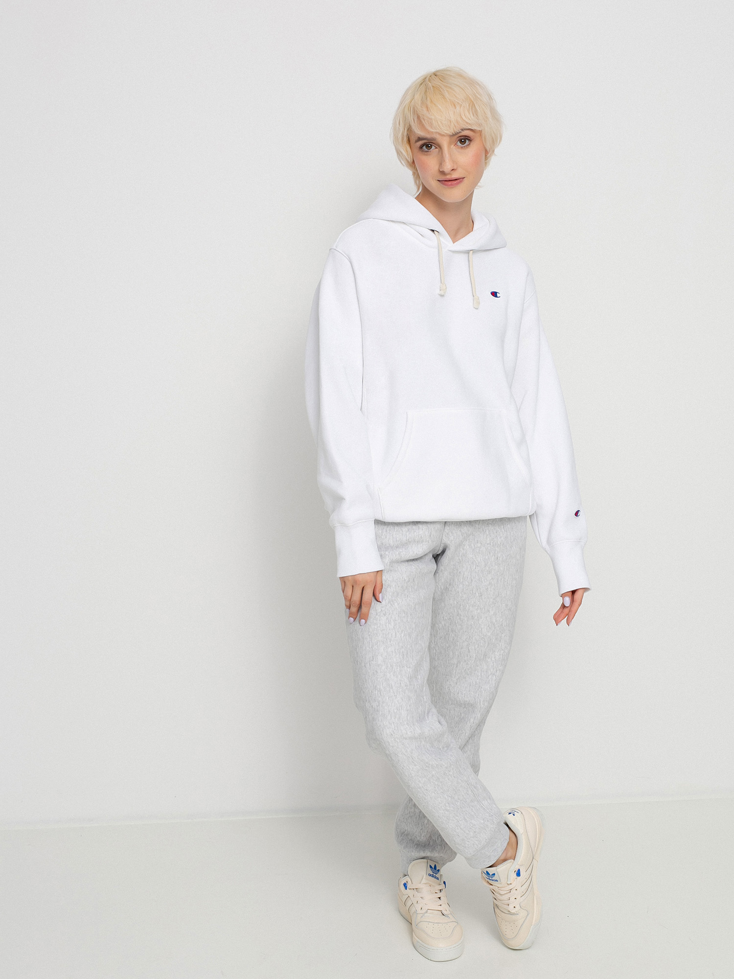Bluza z kapturem Champion Sweatshirt HD 114778 Wmn (wht)