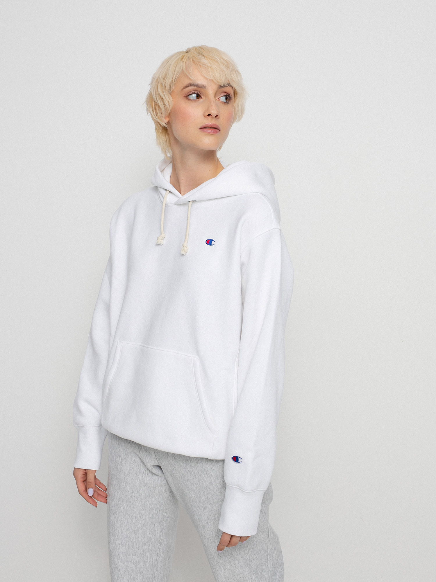 Bluza z kapturem Champion Sweatshirt HD 114778 Wmn (wht)