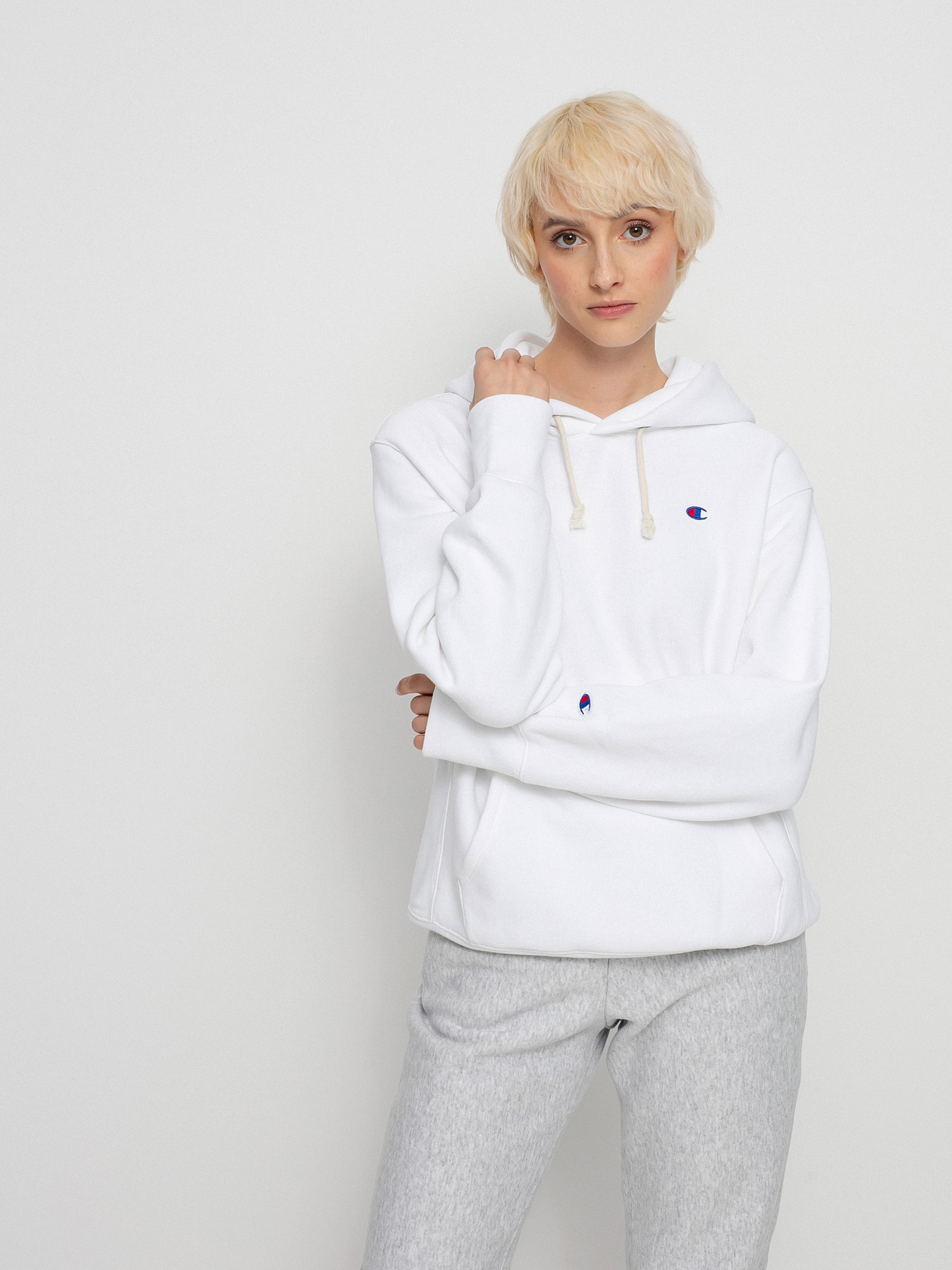 Bluza z kapturem Champion Sweatshirt HD 114778 Wmn (wht)