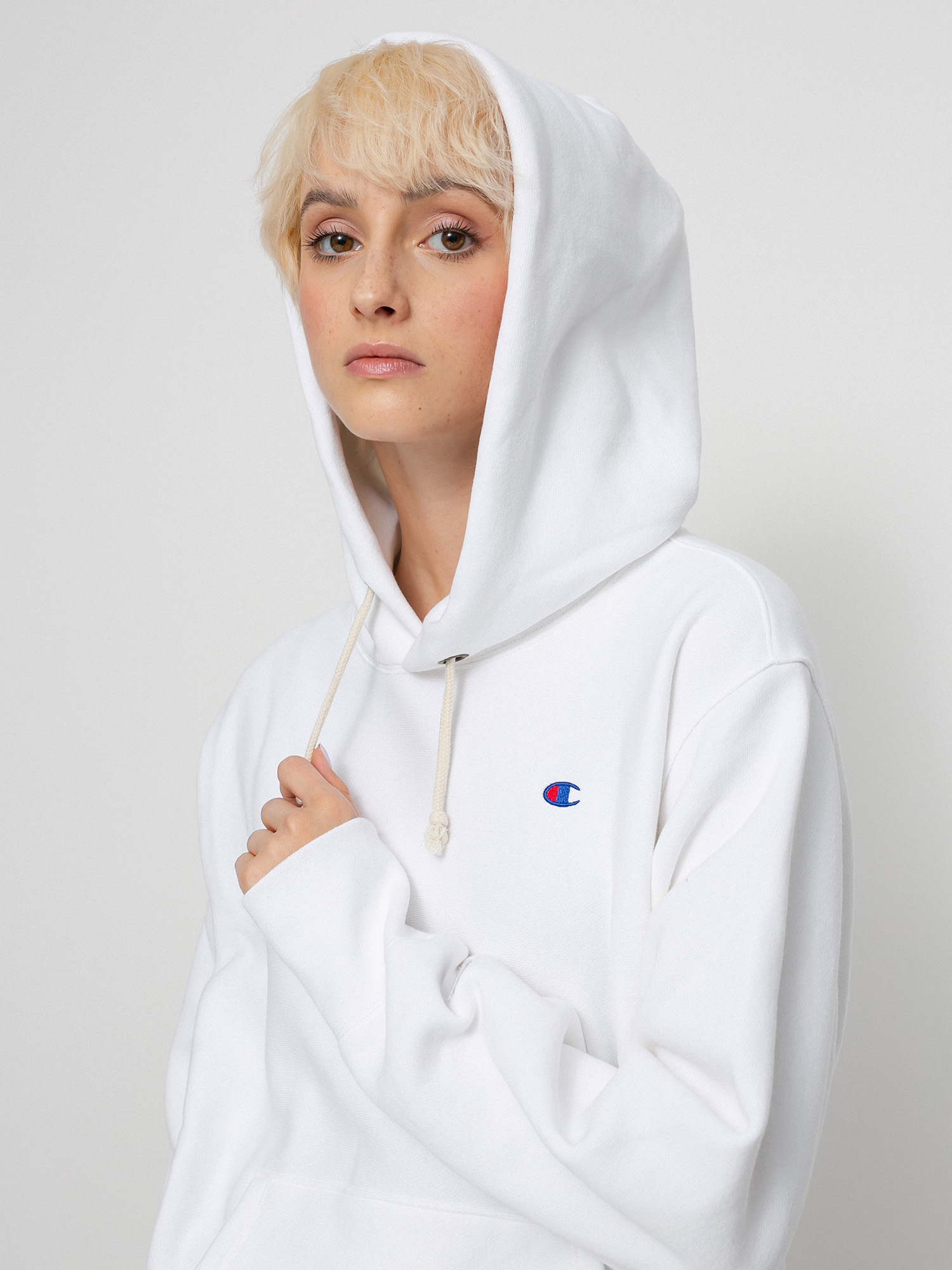 Bluza z kapturem Champion Sweatshirt HD 114778 Wmn (wht)