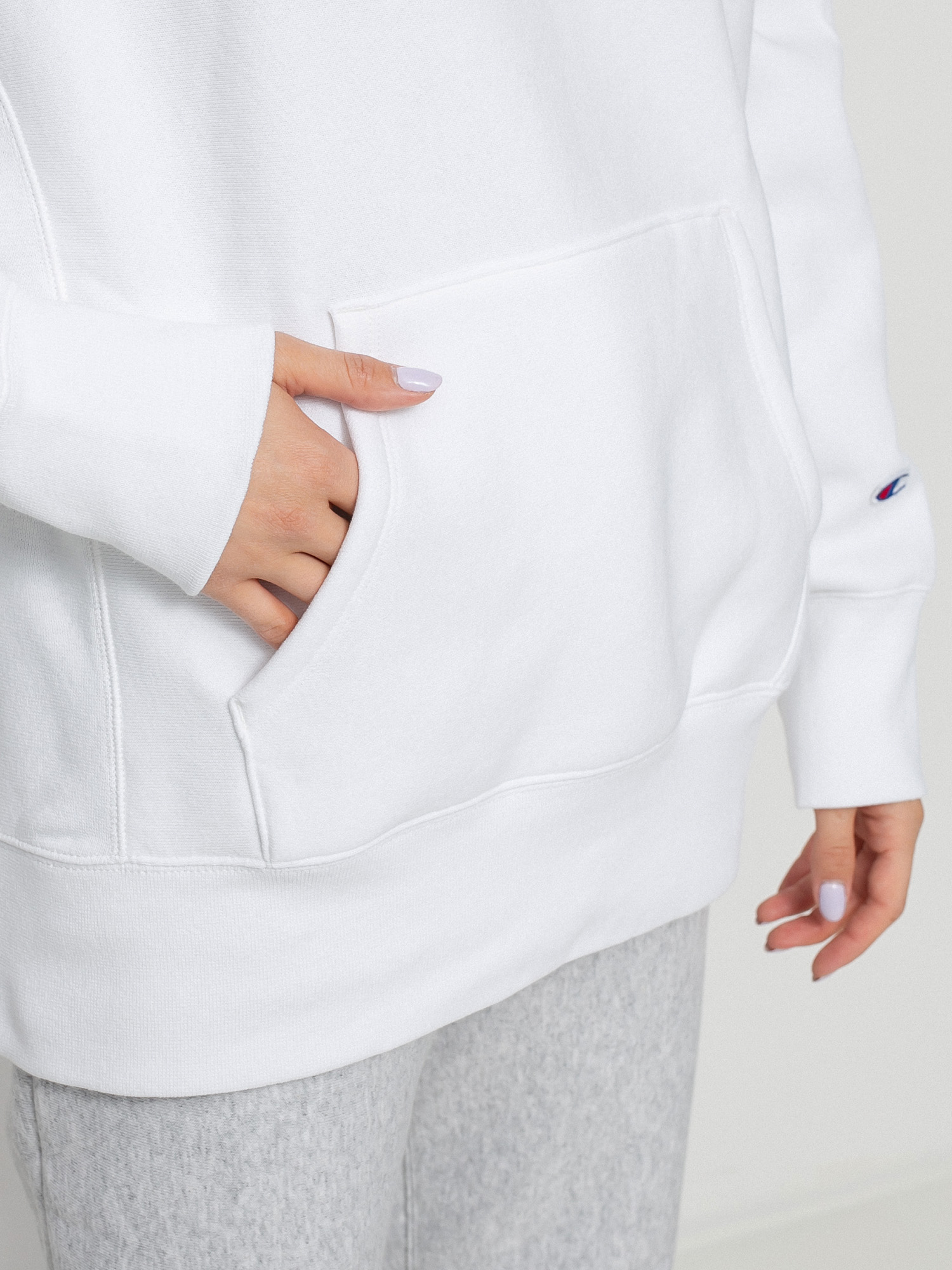 Bluza z kapturem Champion Sweatshirt HD 114778 Wmn (wht)