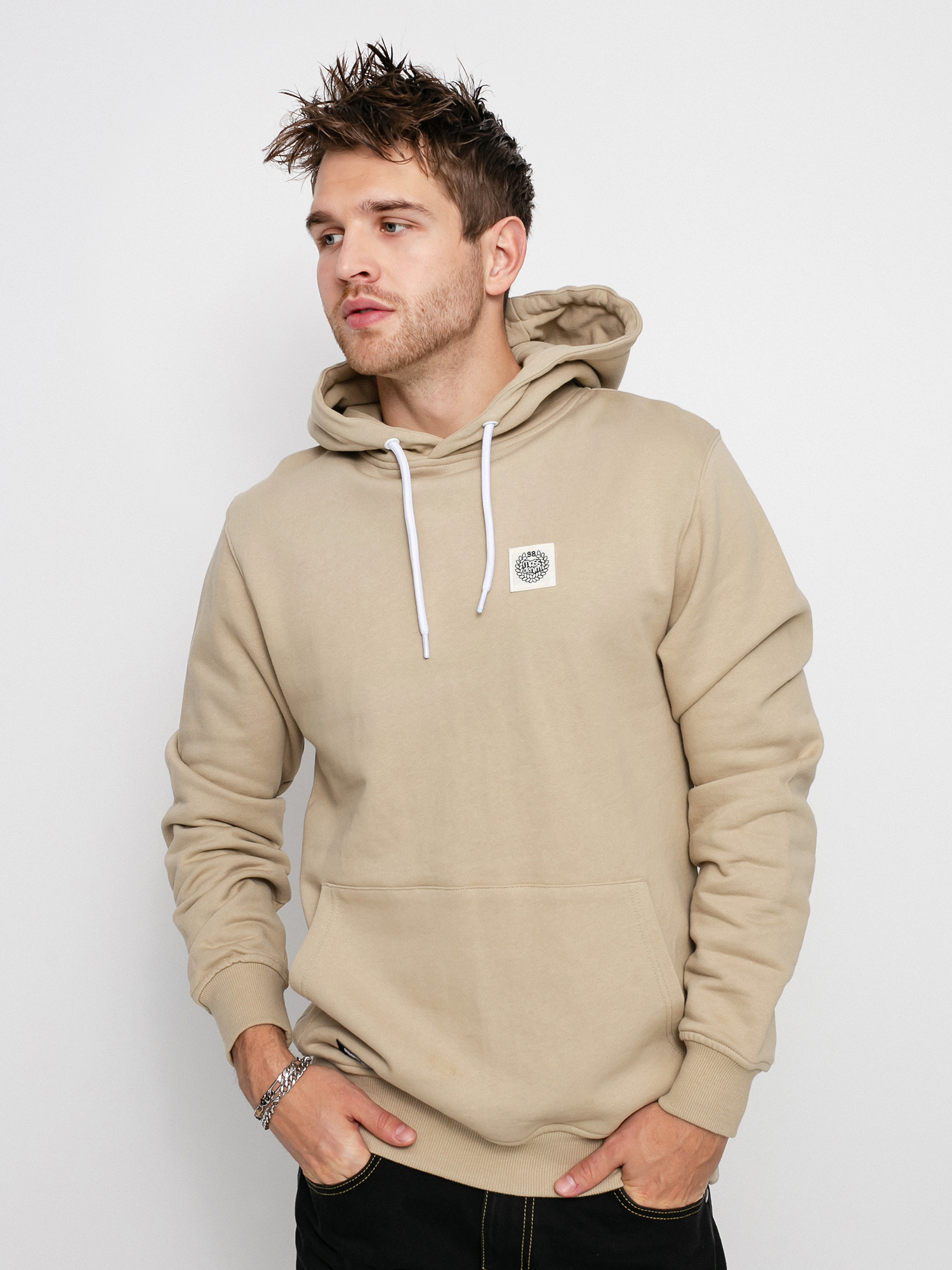 Bluza z kapturem MassDnm Patch HD (beige)