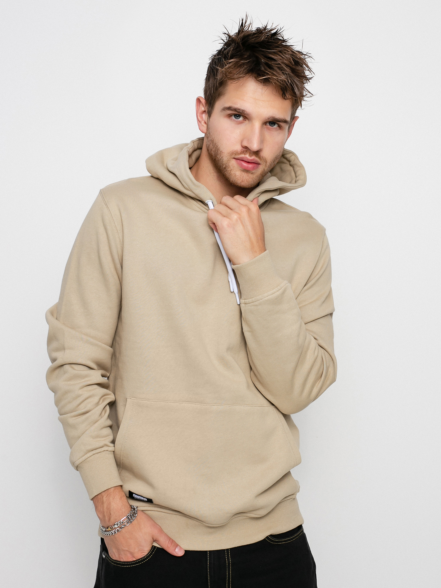 Bluza z kapturem MassDnm Patch HD (beige)