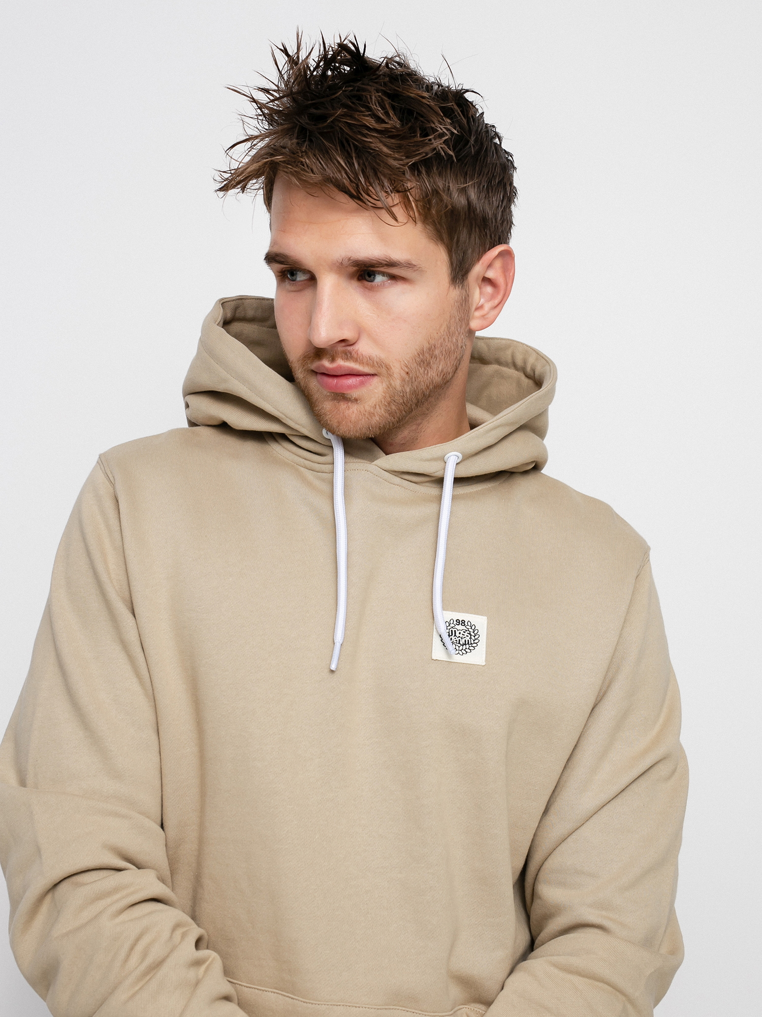 Bluza z kapturem MassDnm Patch HD (beige)