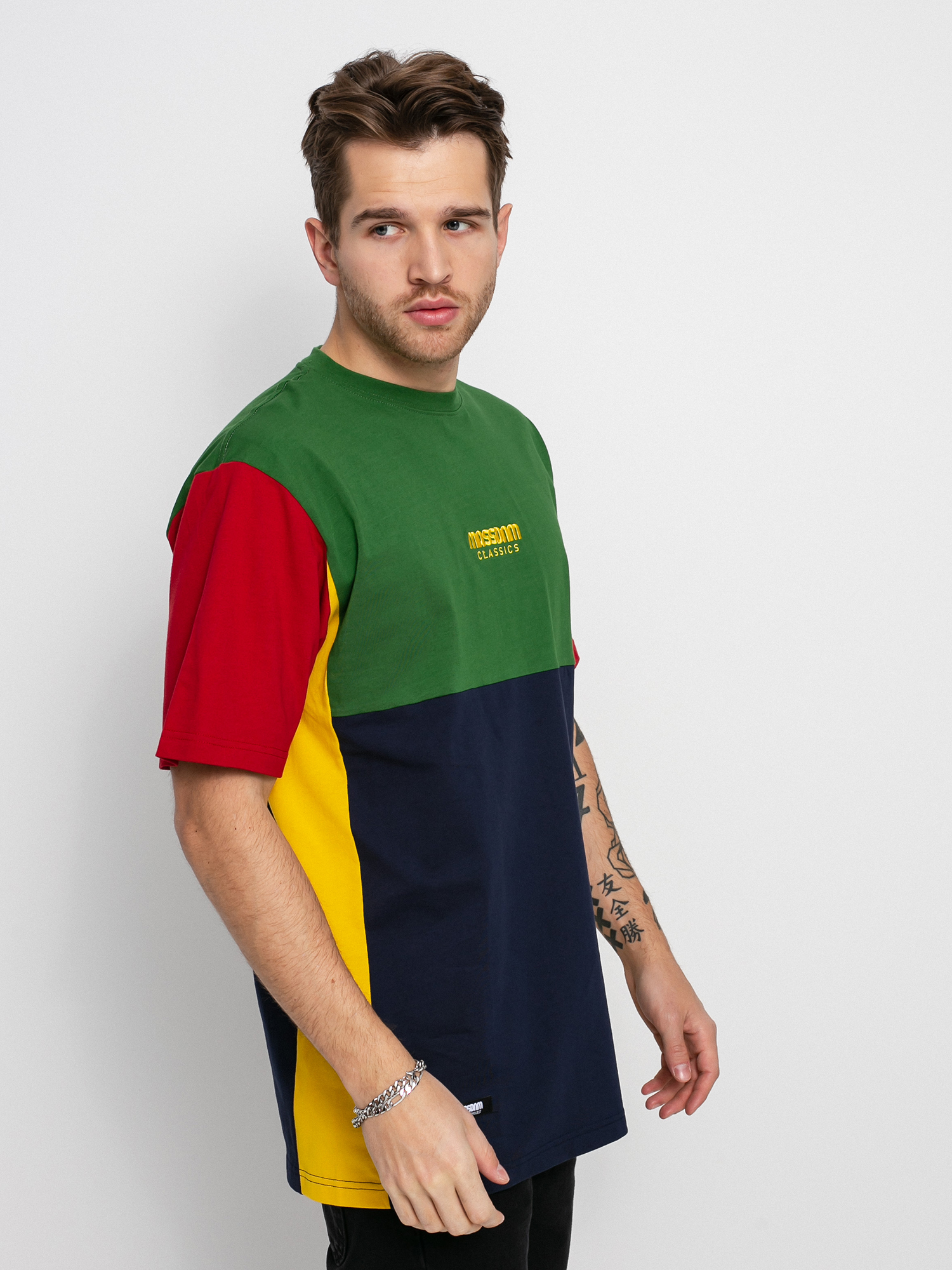 T-shirt MassDnm Moody (green/navy/claret)