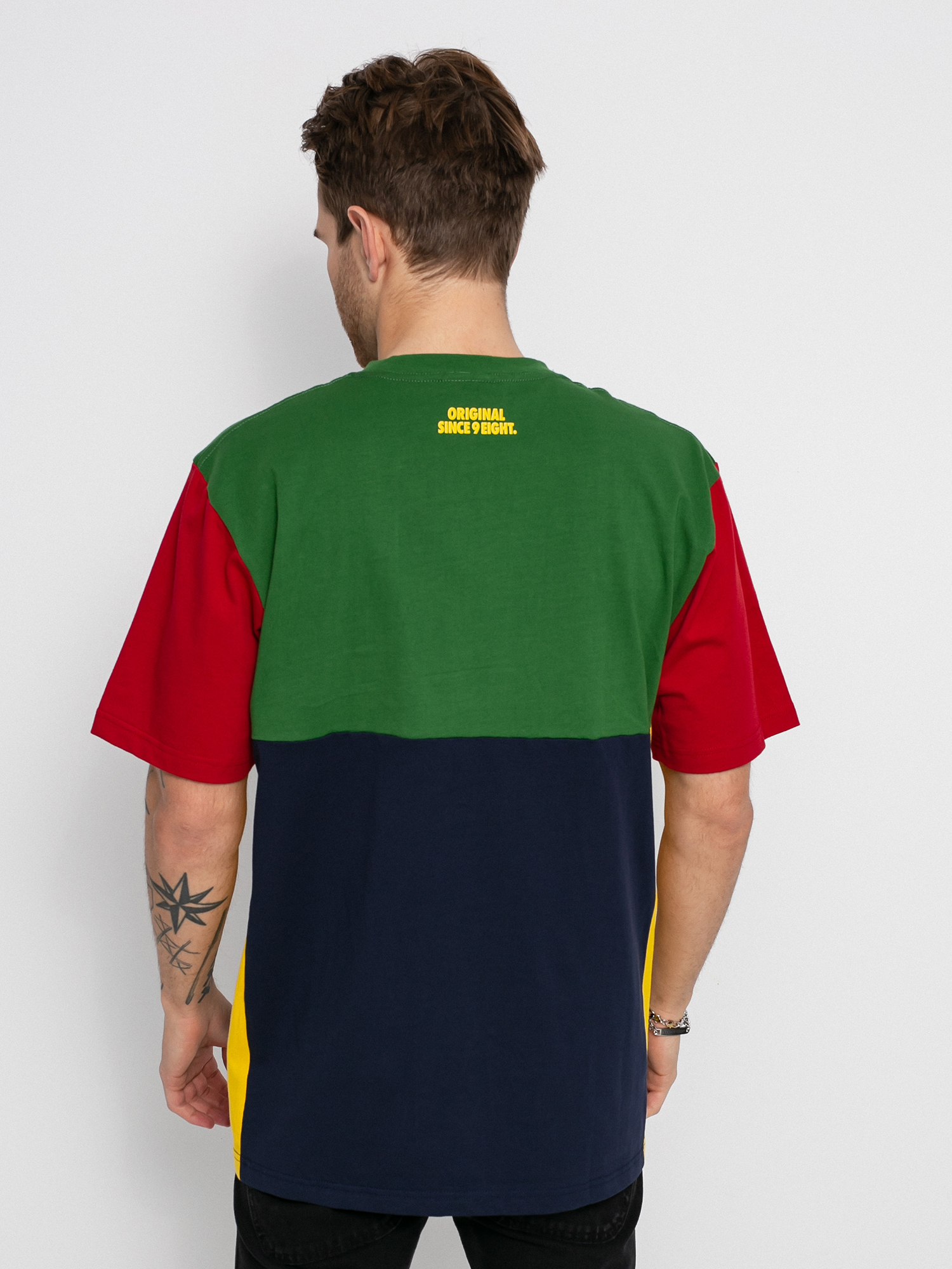 T-shirt MassDnm Moody (green/navy/claret)