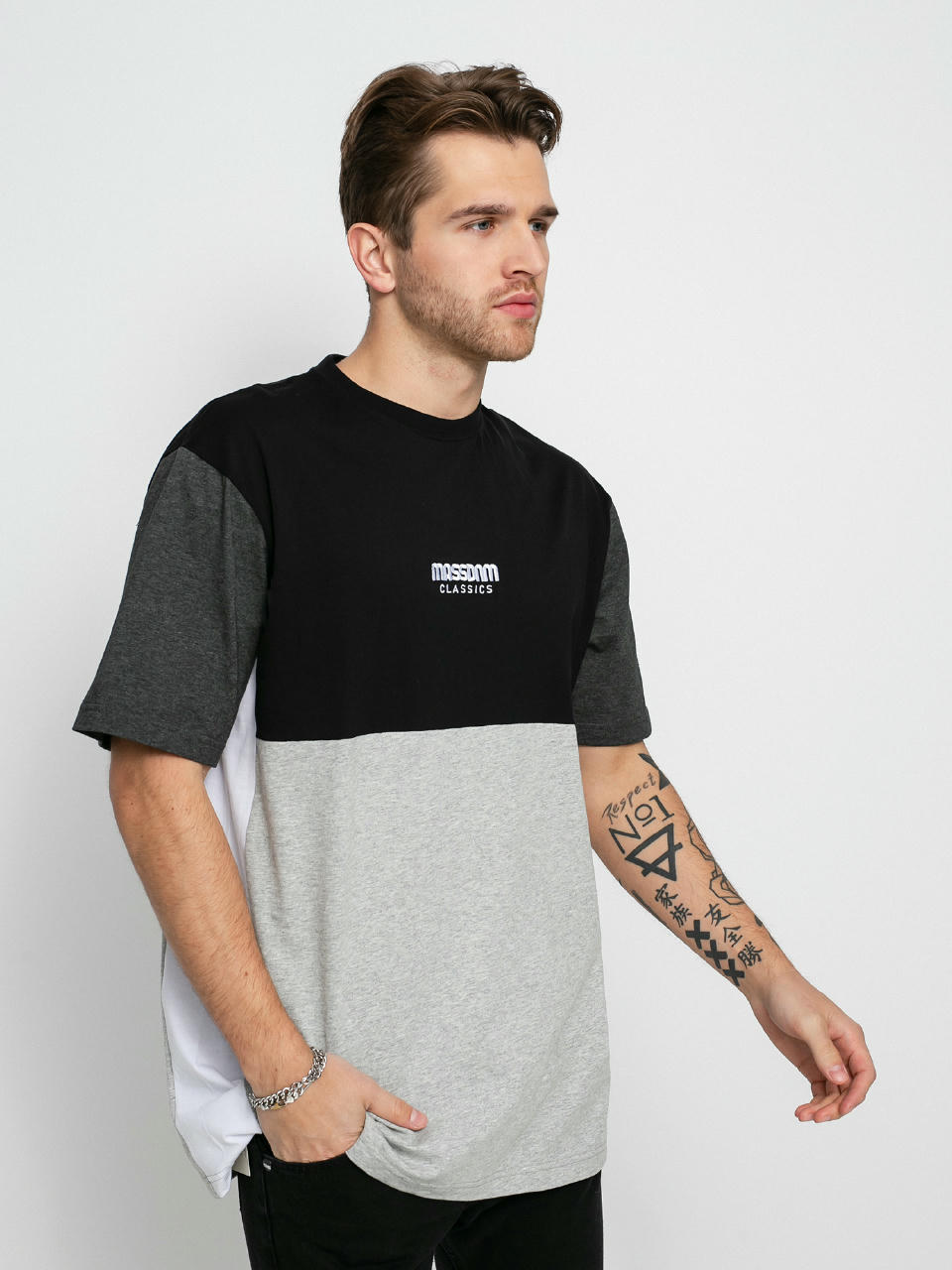 T-shirt MassDnm Moody (black/heather grey)