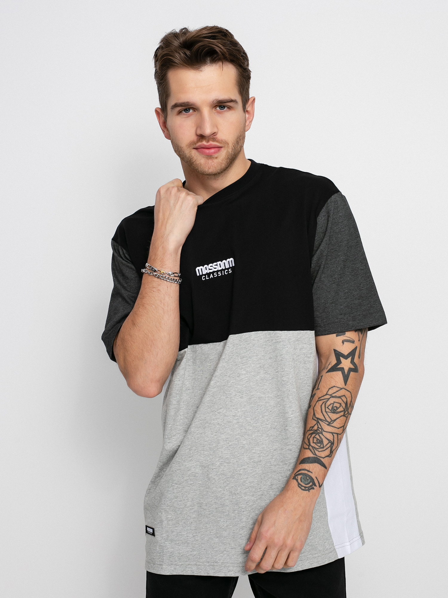 T-shirt MassDnm Moody (black/heather grey)