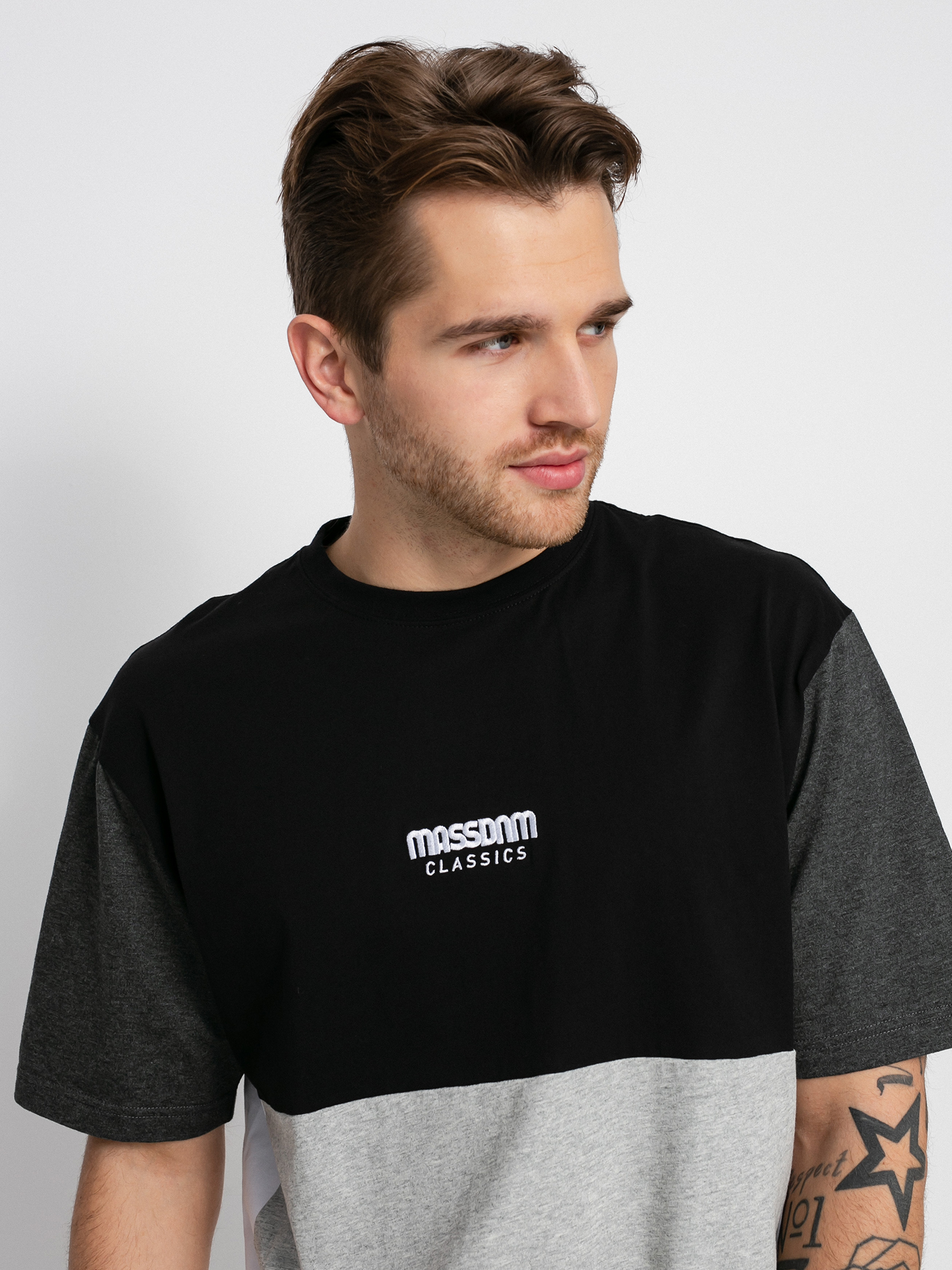 T-shirt MassDnm Moody (black/heather grey)