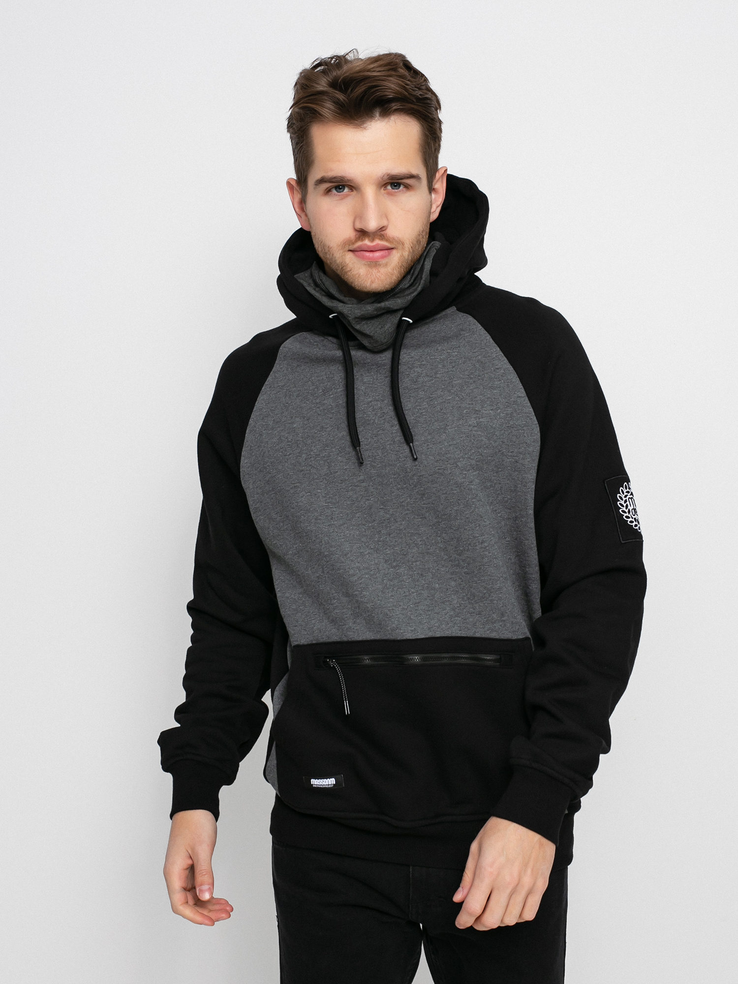 Bluza z kapturem MassDnm Berg HD (black/grey heather)