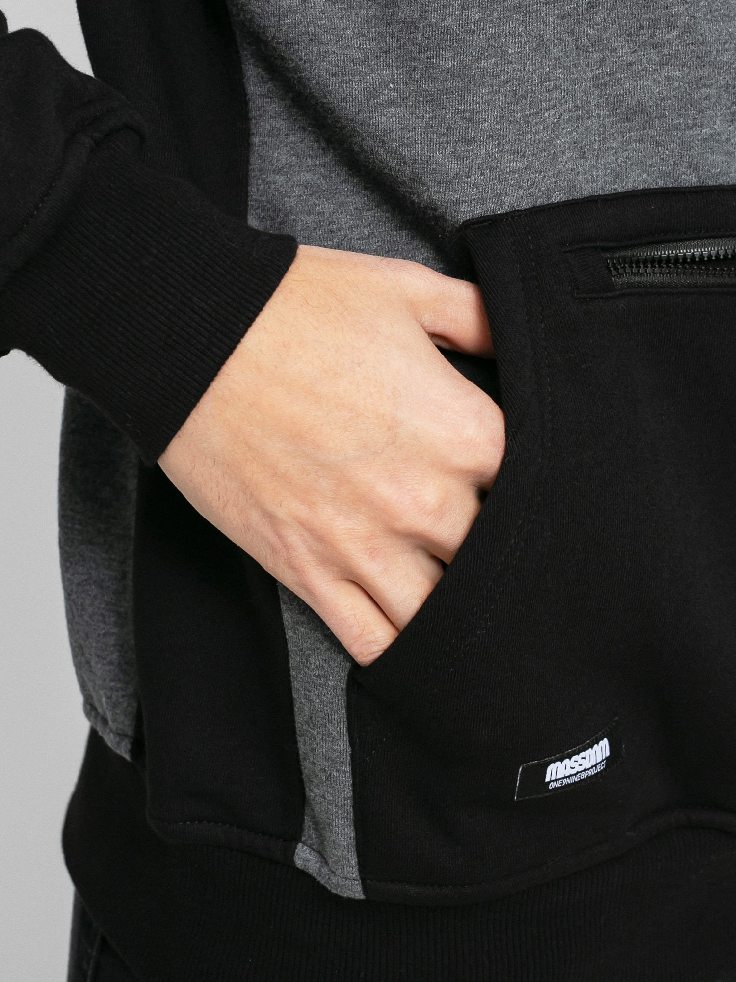 Bluza z kapturem MassDnm Berg HD (black/grey heather)
