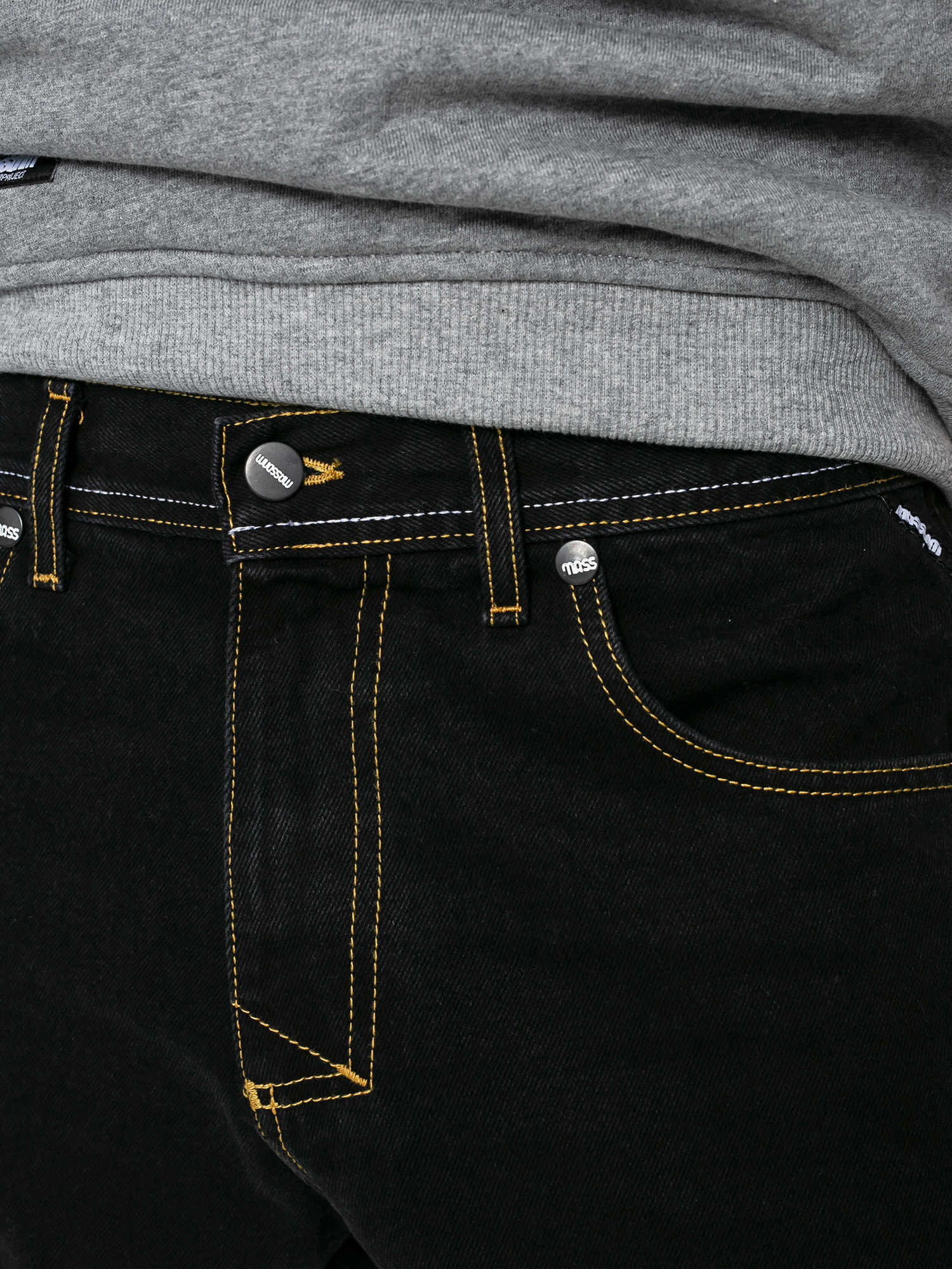 Spodnie MassDnm Base Jeans Regular Fit (black stone wash)