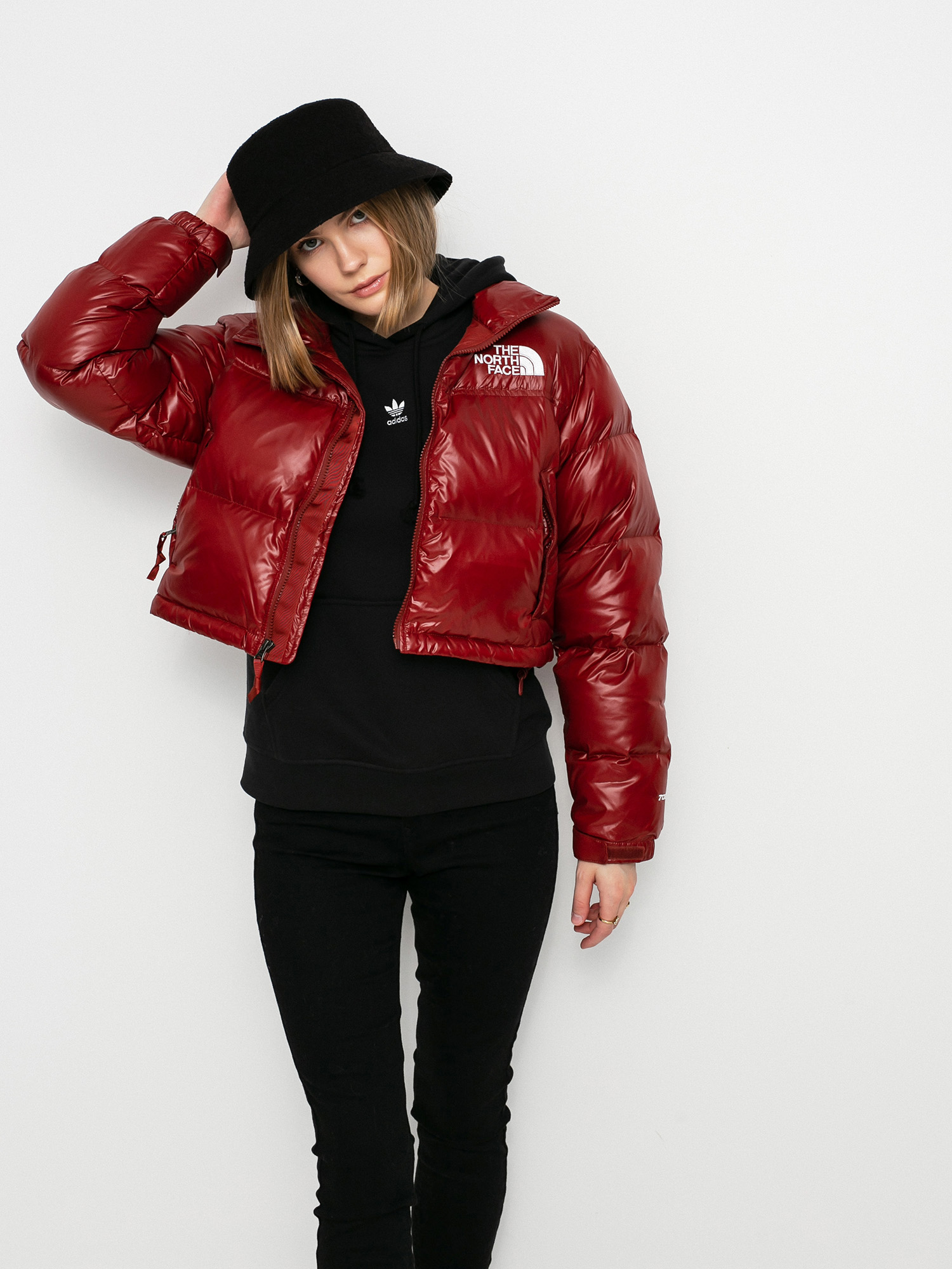 Kurtka The North Face Nuptse Short Wmn (brick house red)