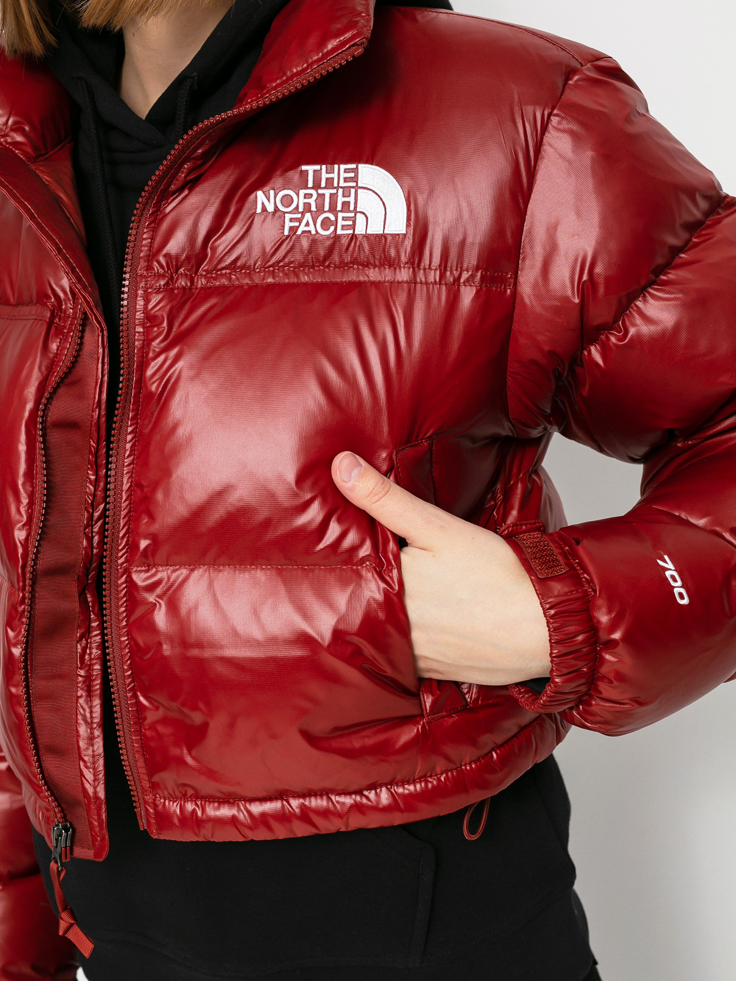 Kurtka The North Face Nuptse Short Wmn (brick house red)