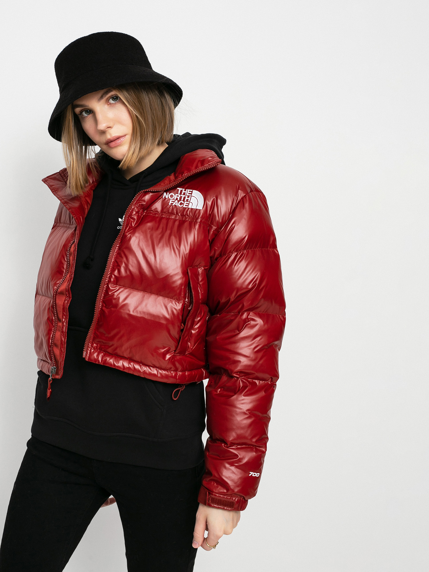 Kurtka The North Face Nuptse Short Wmn (brick house red)