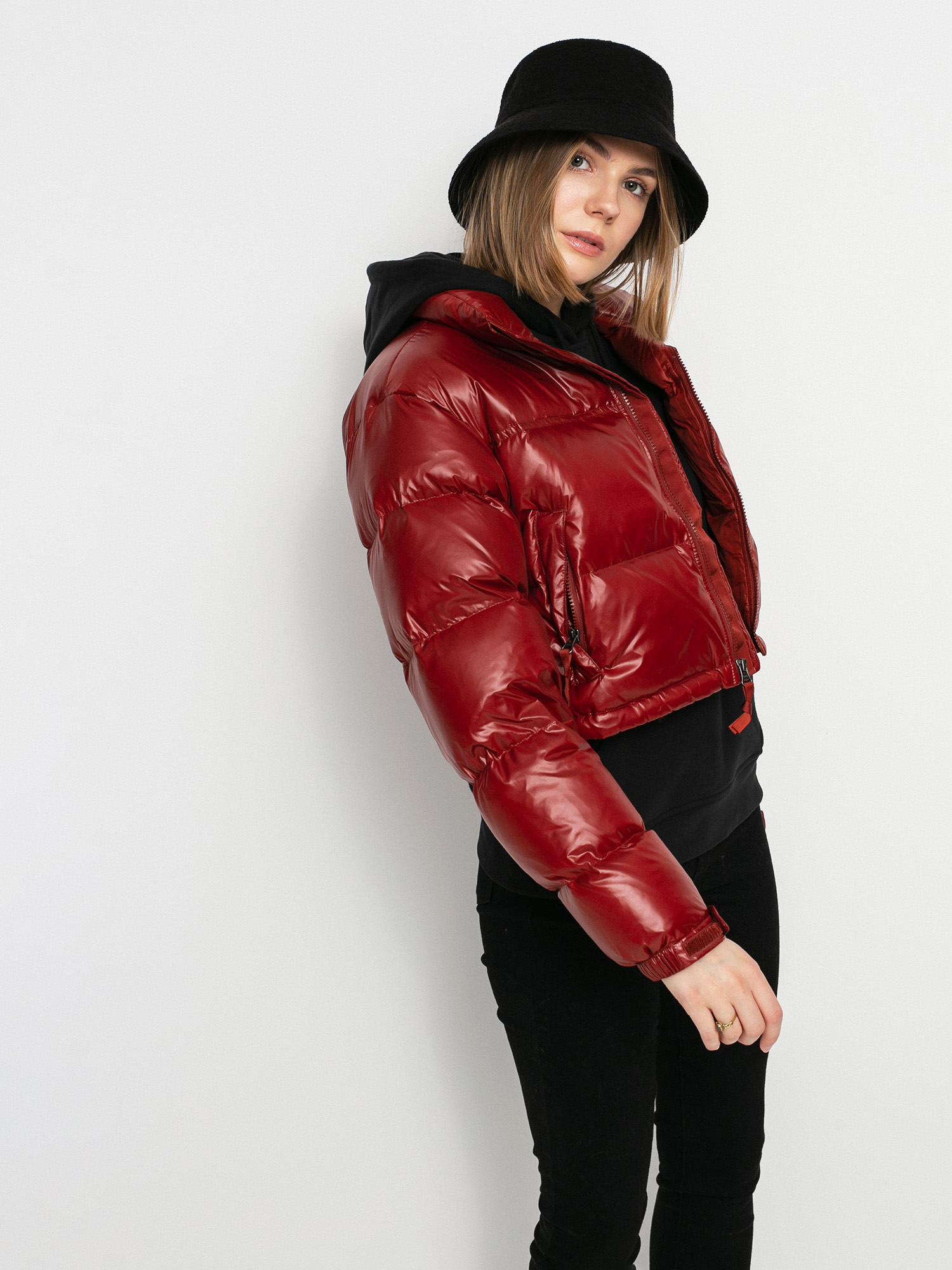 Kurtka The North Face Nuptse Short Wmn (brick house red)