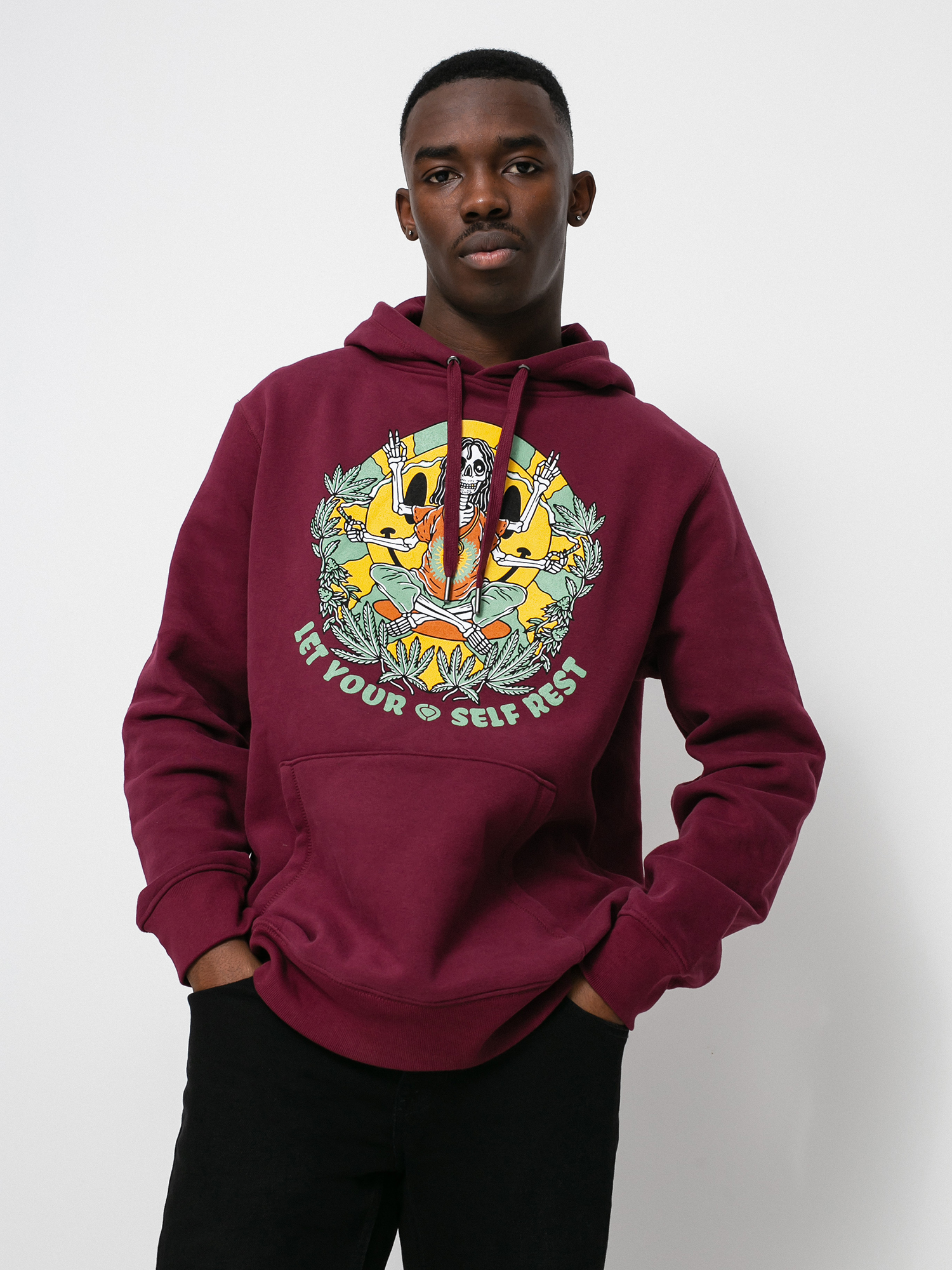 Bluza z kapturem Circa Let Yourself Rest HD (maroon)