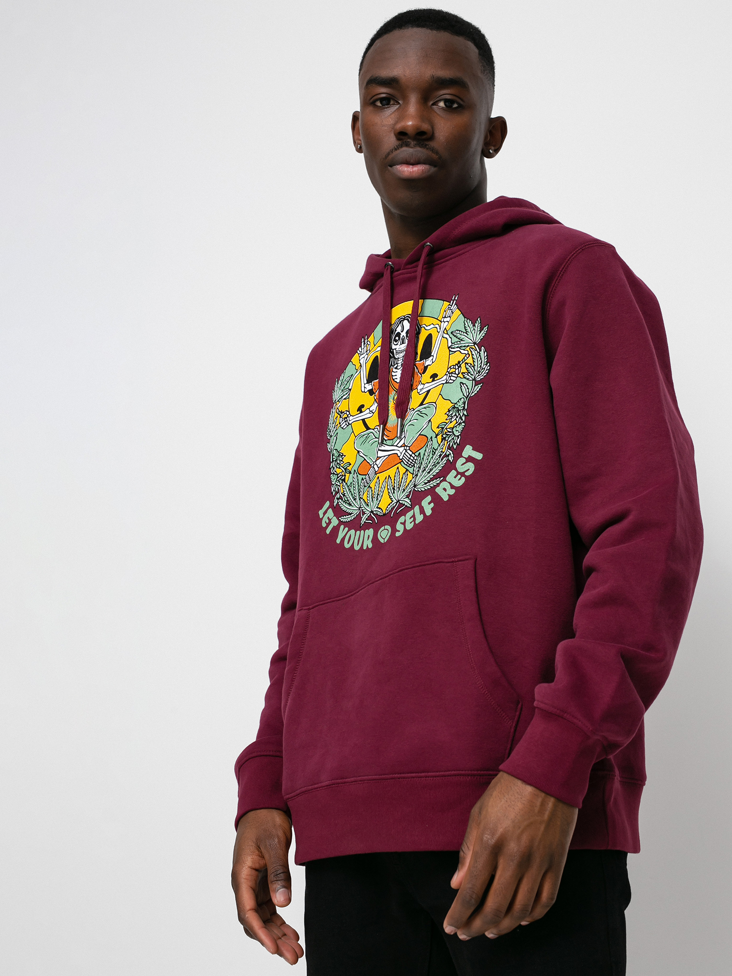 Bluza z kapturem Circa Let Yourself Rest HD (maroon)