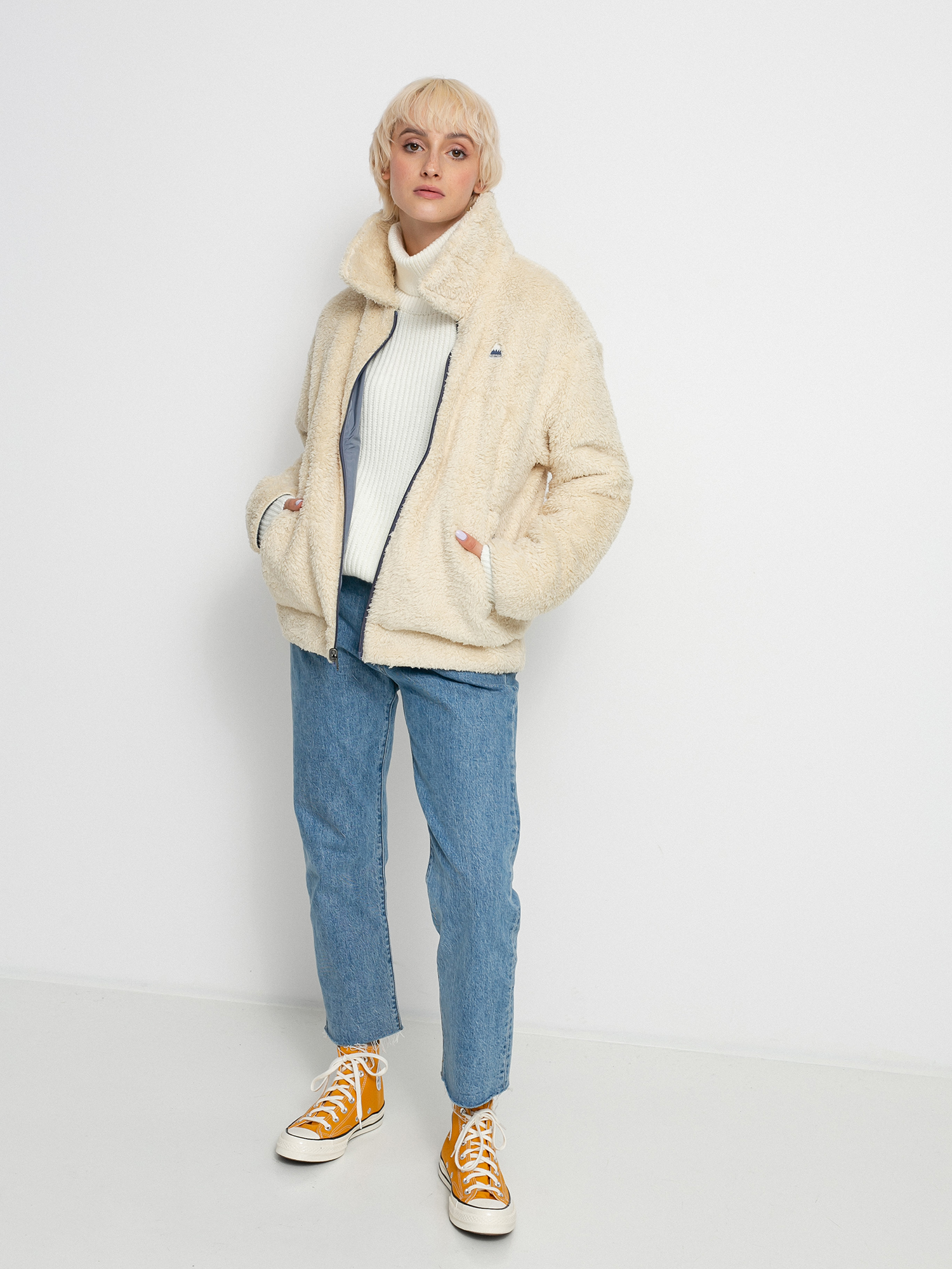 Kurtka Burton Lynx Full Zip Reversible Wmn (creme brulee/folkstone gray)