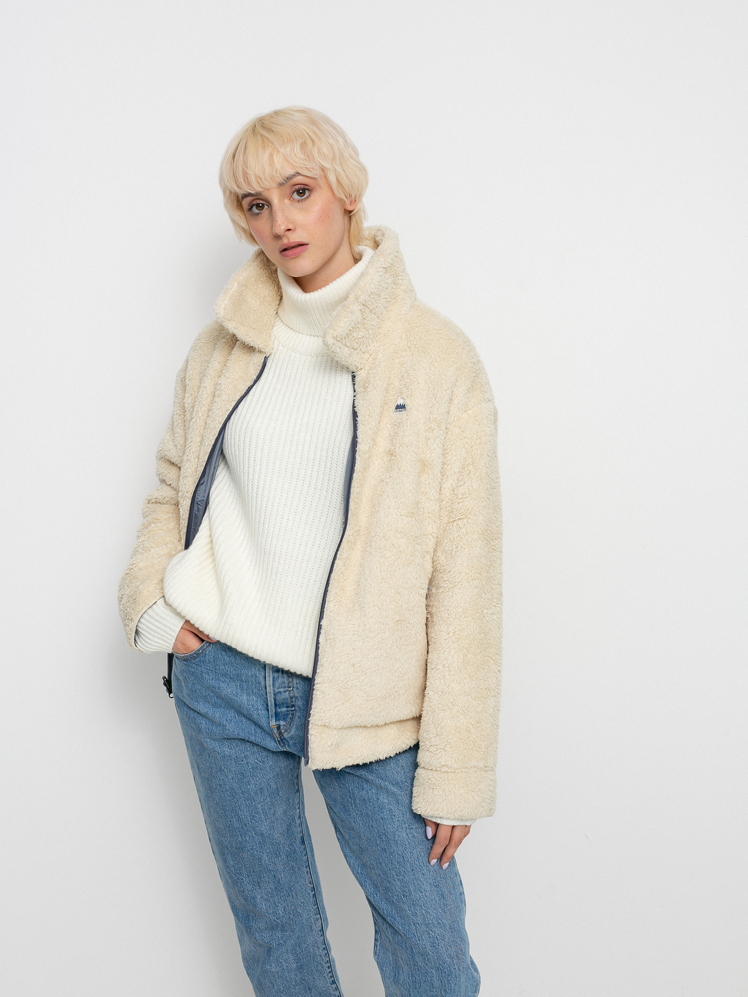Kurtka Burton Lynx Full Zip Reversible Wmn (creme brulee/folkstone gray)
