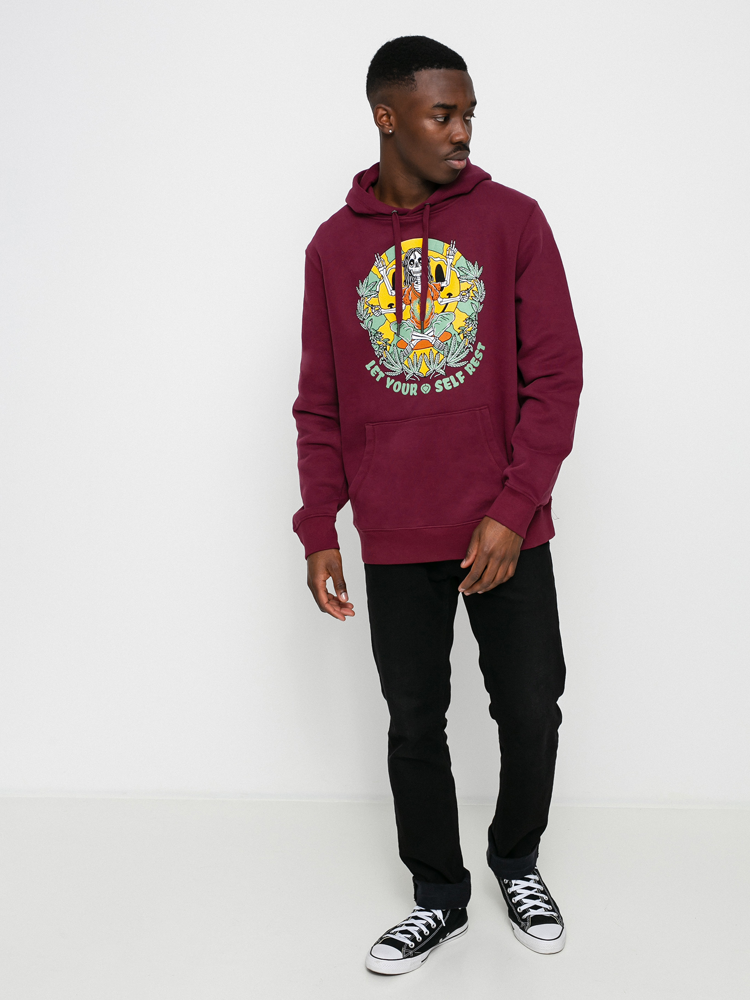 Bluza z kapturem Circa Let Yourself Rest HD (maroon)