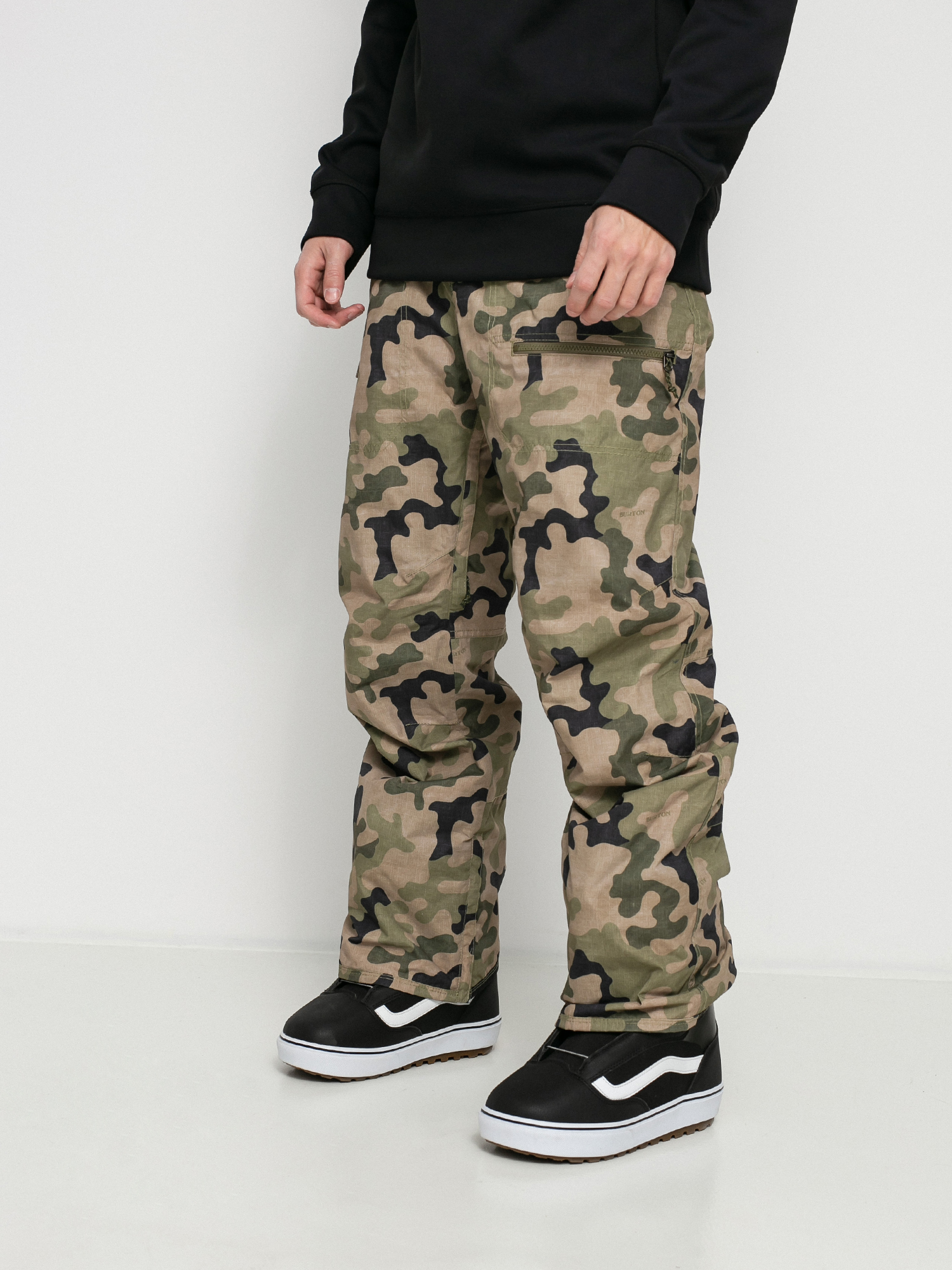 Męskie Spodnie snowboardowe Burton Insulated Covert (martini olive terra camo)