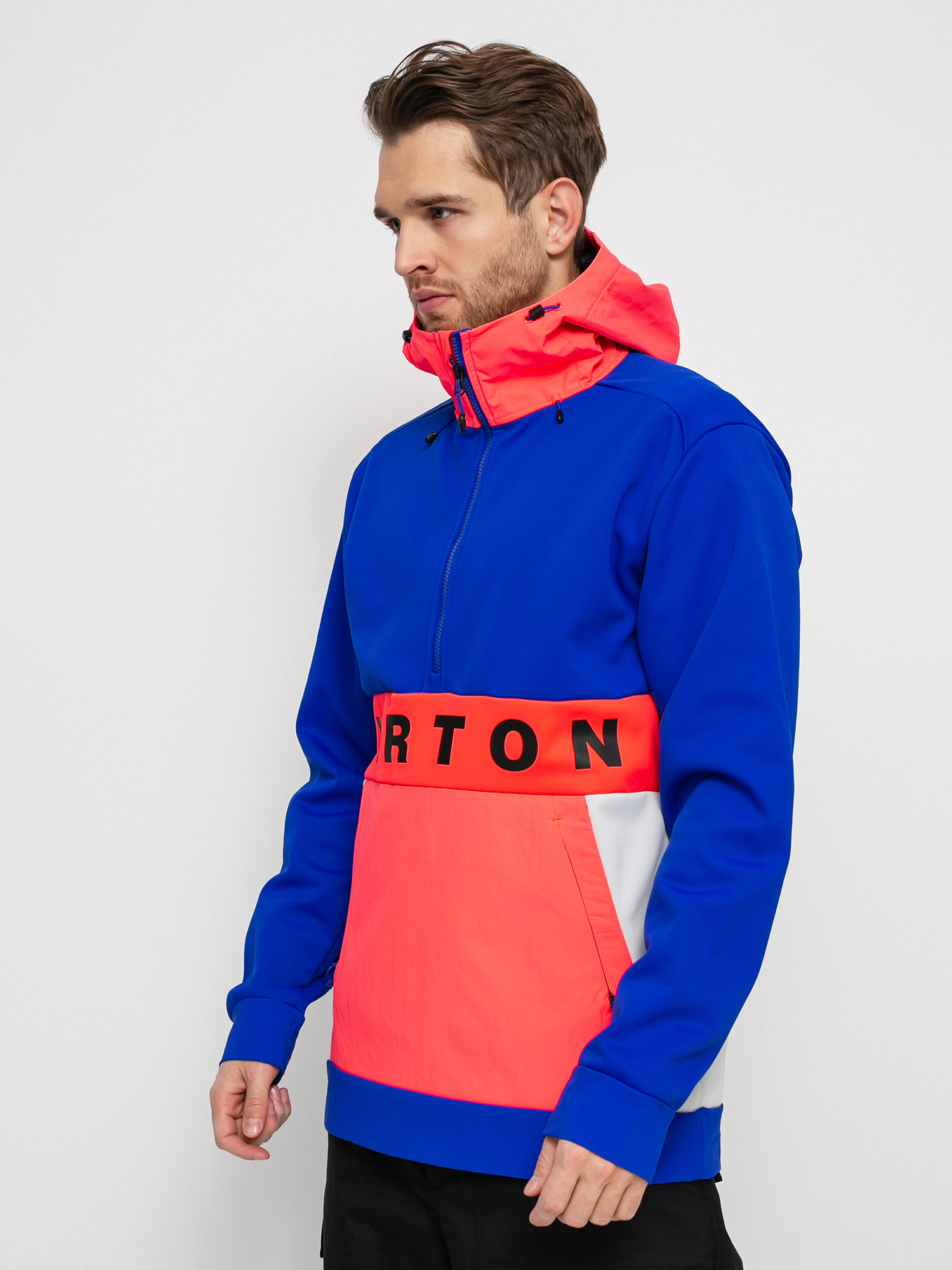 Bluza Burton Crown Weatherproof (cobalt blue/potent pink/lunar gray)