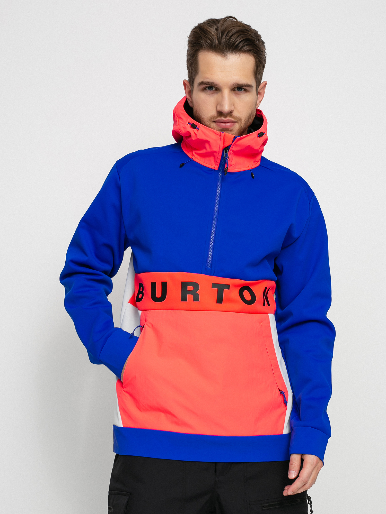 Bluza Burton Crown Weatherproof (cobalt blue/potent pink/lunar gray)