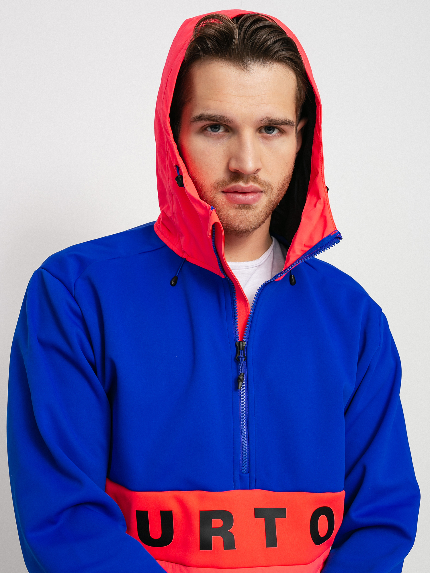 Bluza Burton Crown Weatherproof (cobalt blue/potent pink/lunar gray)