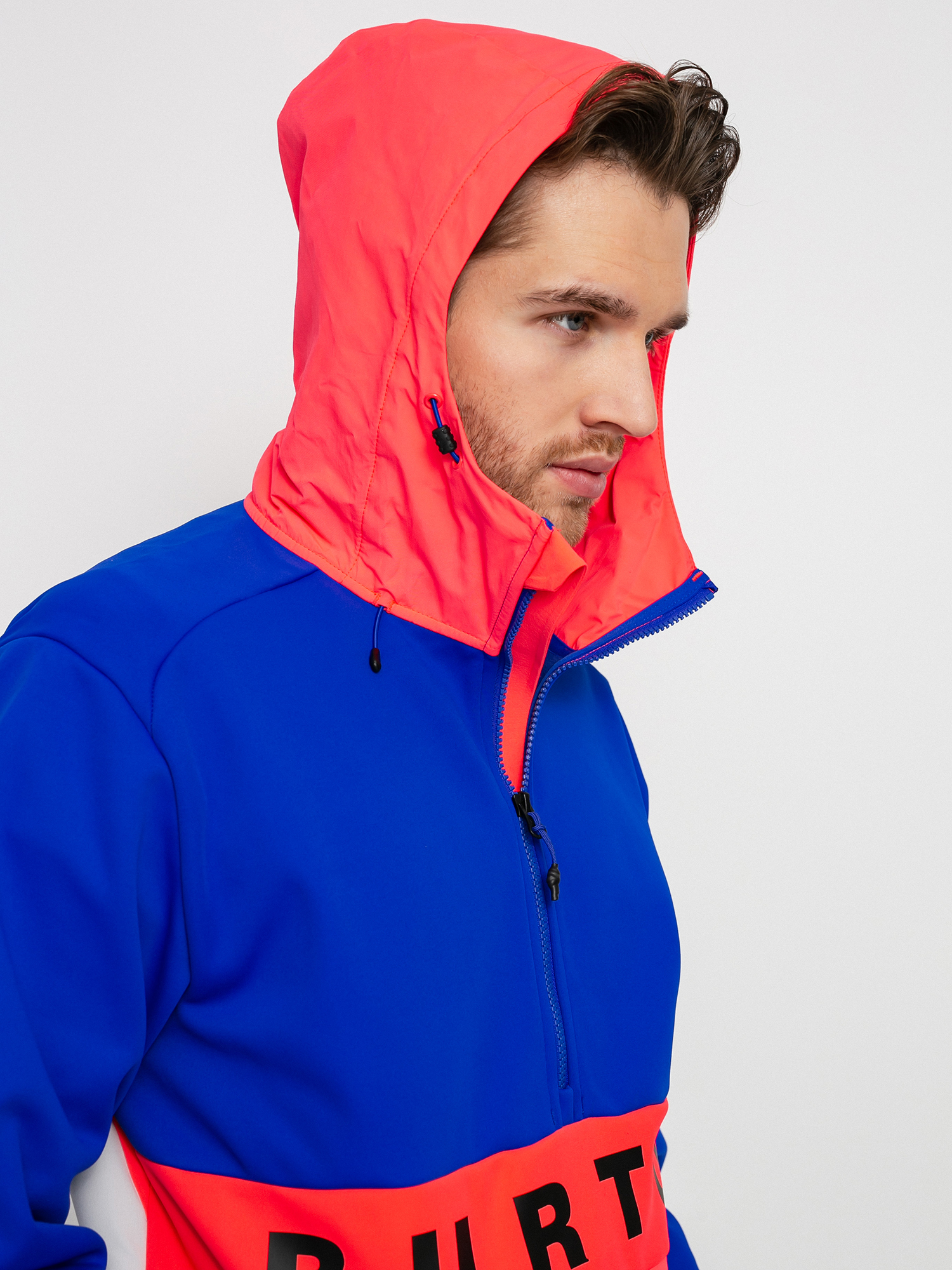 Bluza Burton Crown Weatherproof (cobalt blue/potent pink/lunar gray)