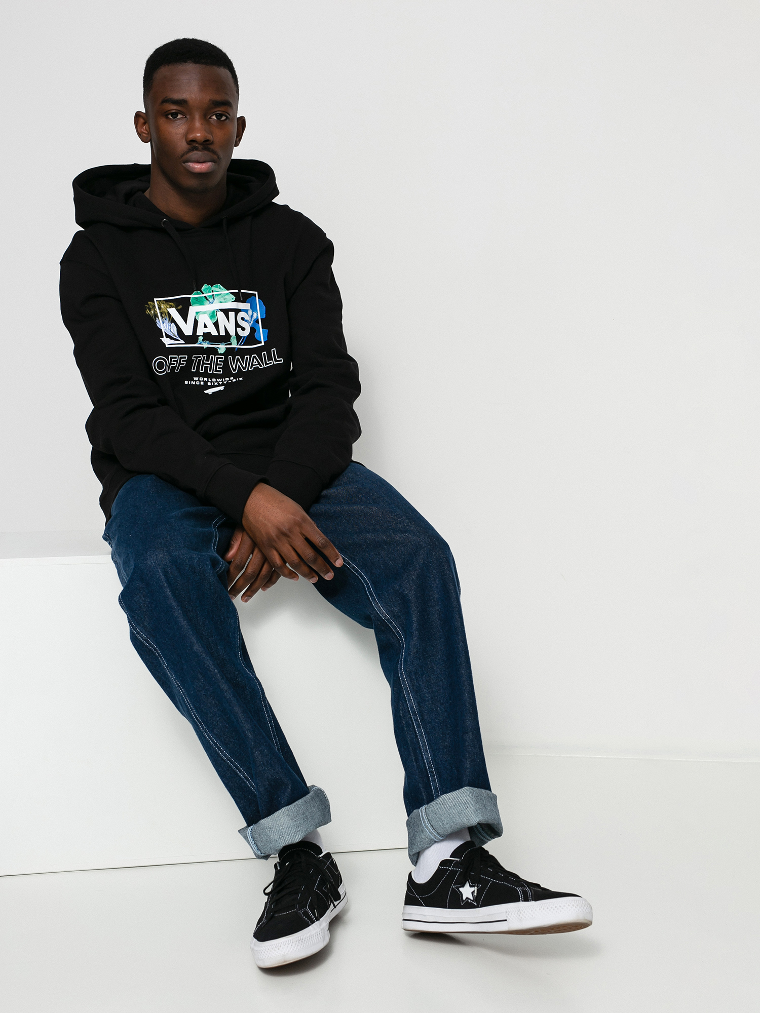 Bluza z kapturem Vans Pressed Floral HD (black)
