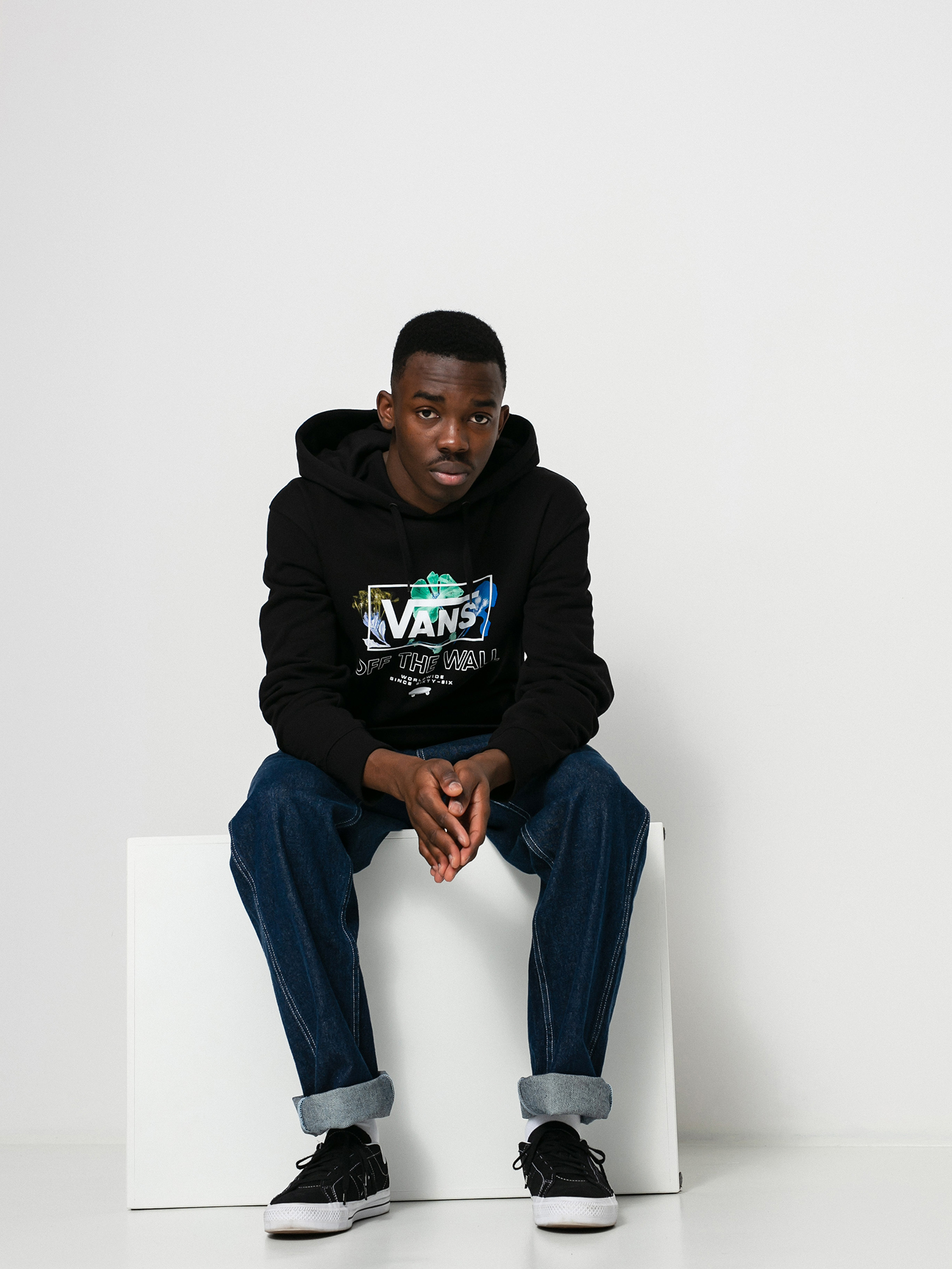 Bluza z kapturem Vans Pressed Floral HD (black)