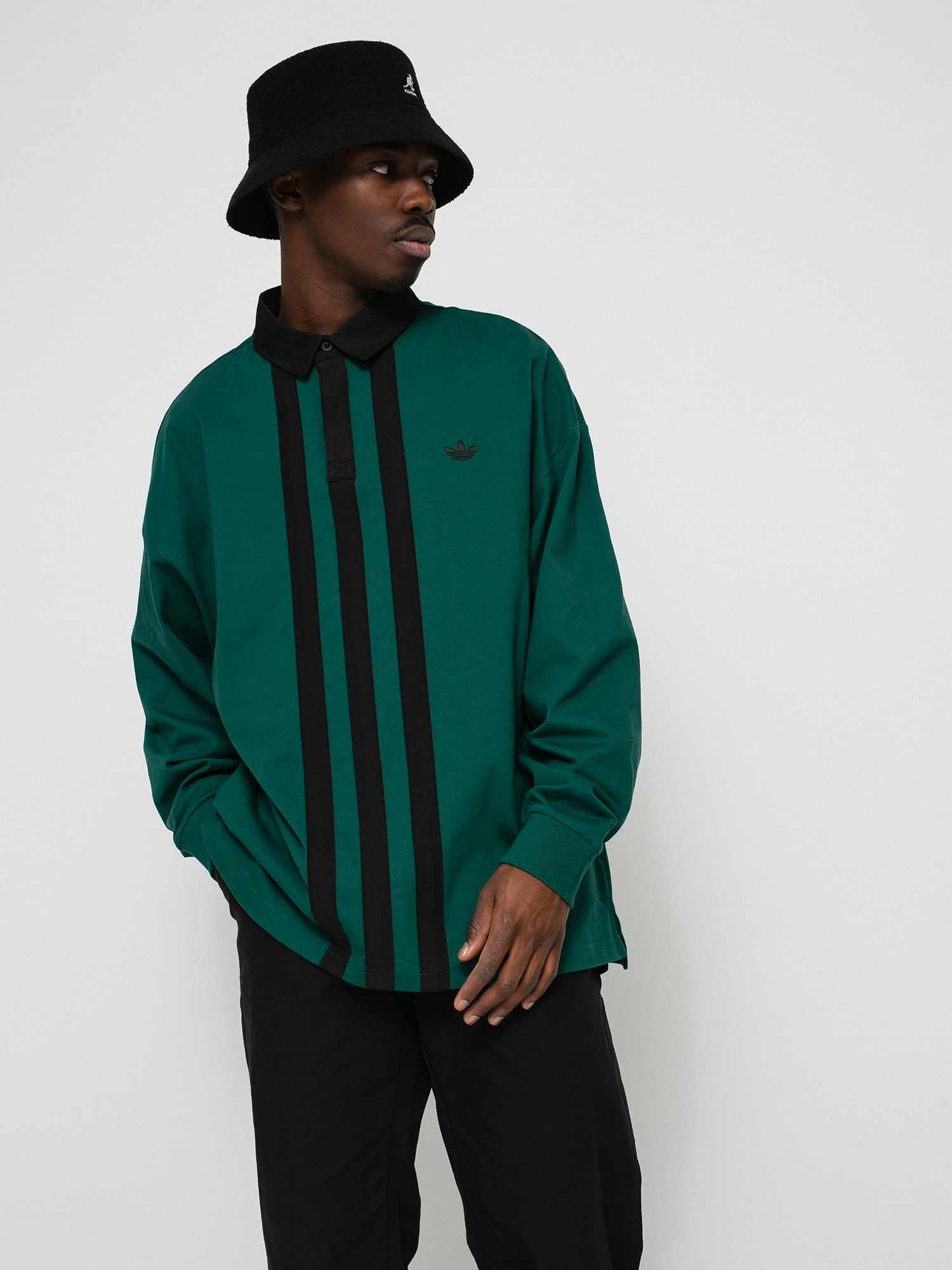Bluza adidas Rugby Jersey (cgreen/black)