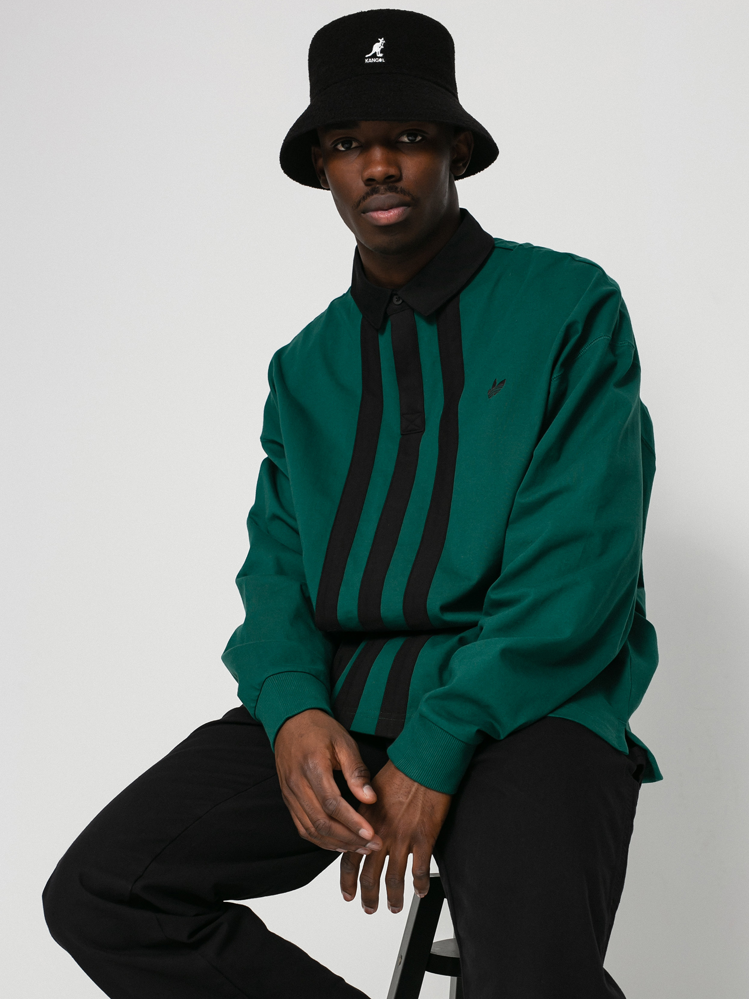 Bluza adidas Rugby Jersey (cgreen/black)