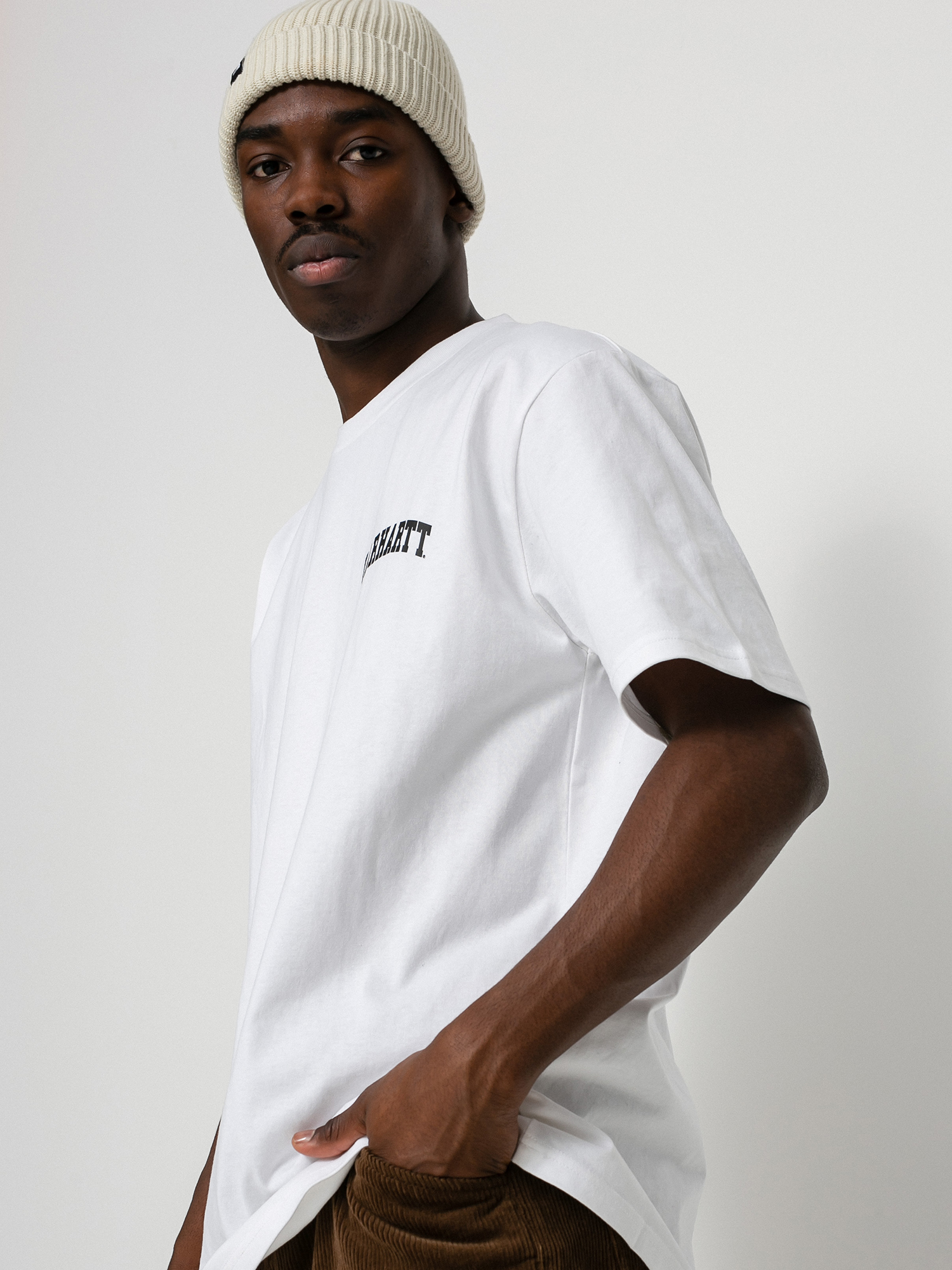 T-shirt Carhartt WIP University Script (white/black)
