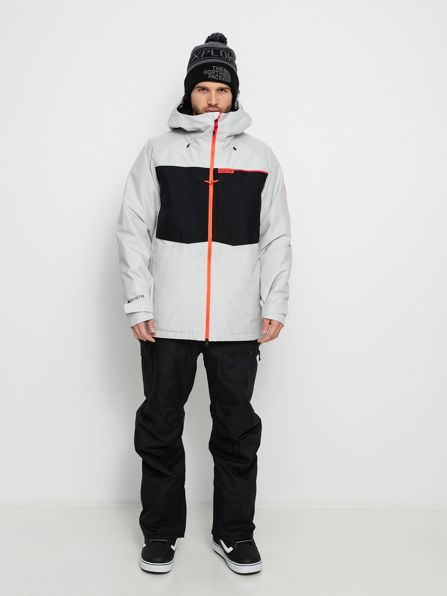 Męska Kurtka snowboardowa Burton Gore Tex 2L Pillowline (lunar gray/true black)