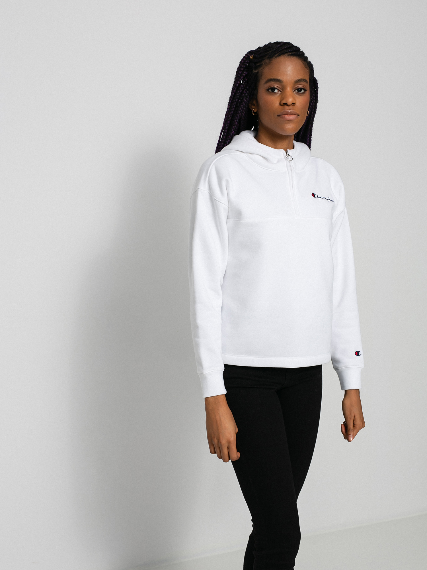 Bluza z kapturem Champion Sweatshirt HD 114463 Wmn (wht)