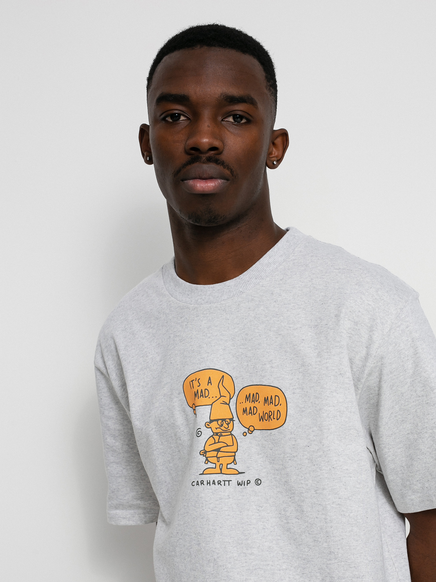 T-shirt Carhartt WIP Mad World (ash heather)