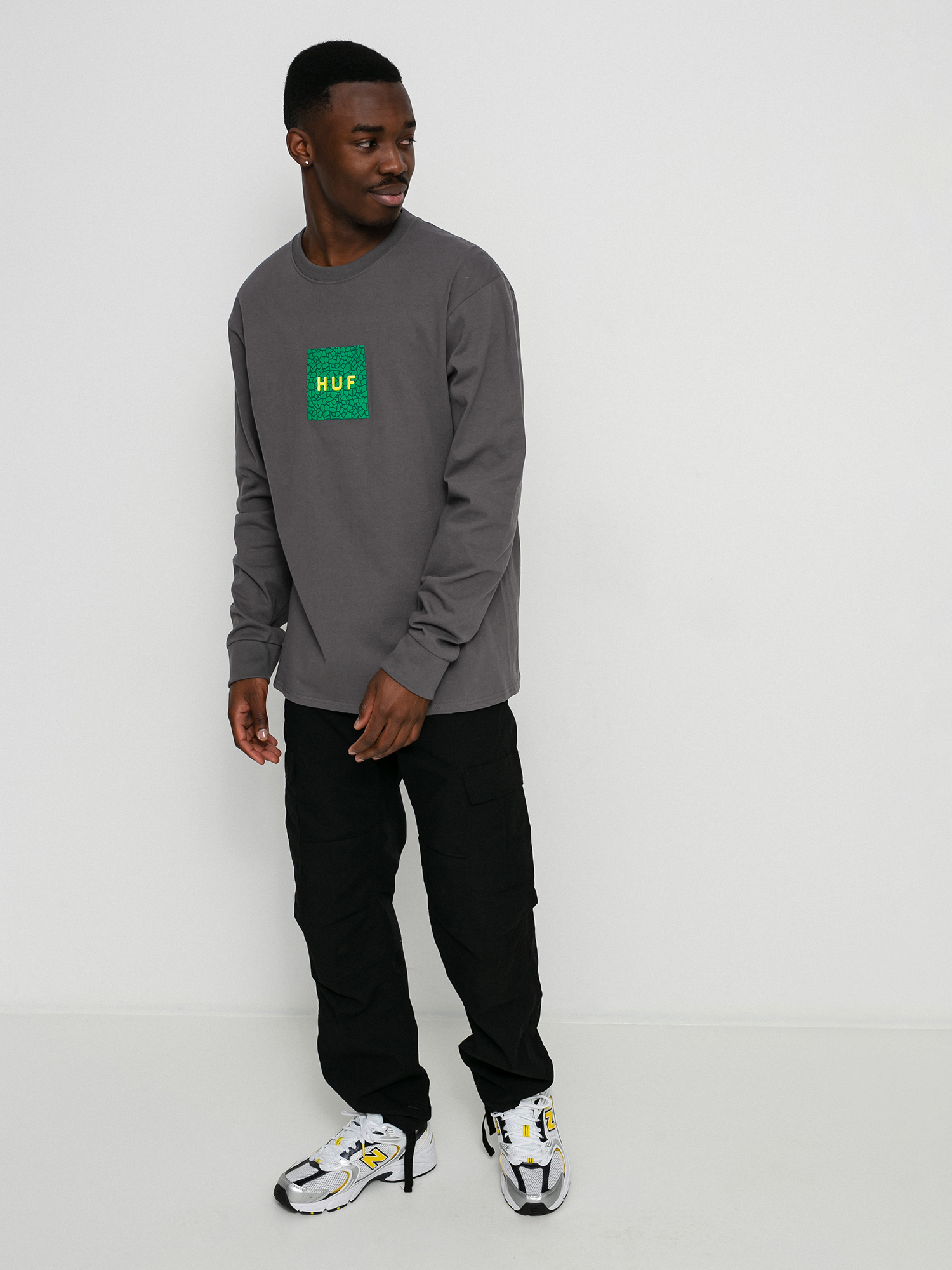 Longsleeve HUF Quake Logo (charcoal)