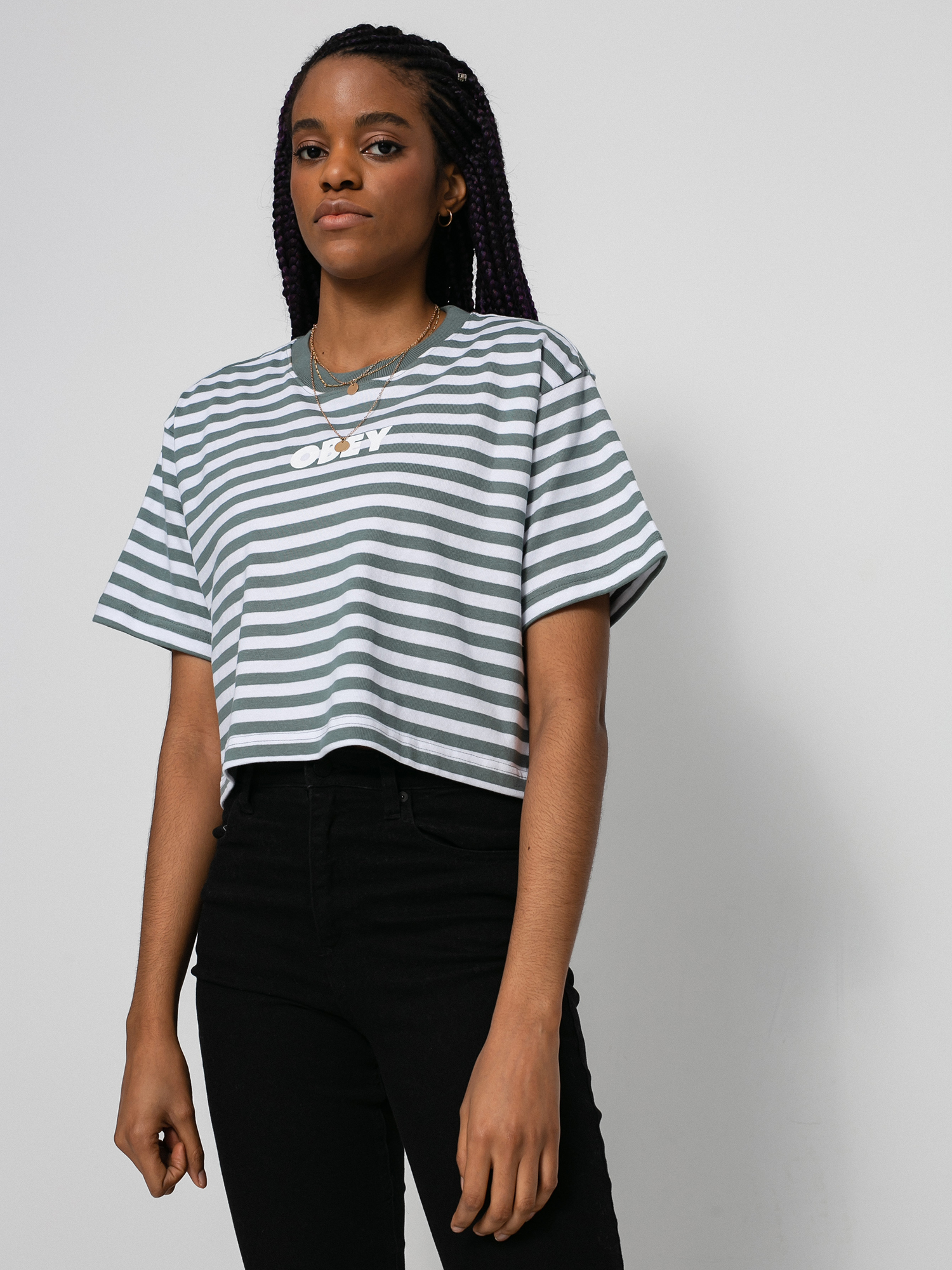 T-shirt OBEY Brody Wmn (leaf multi)