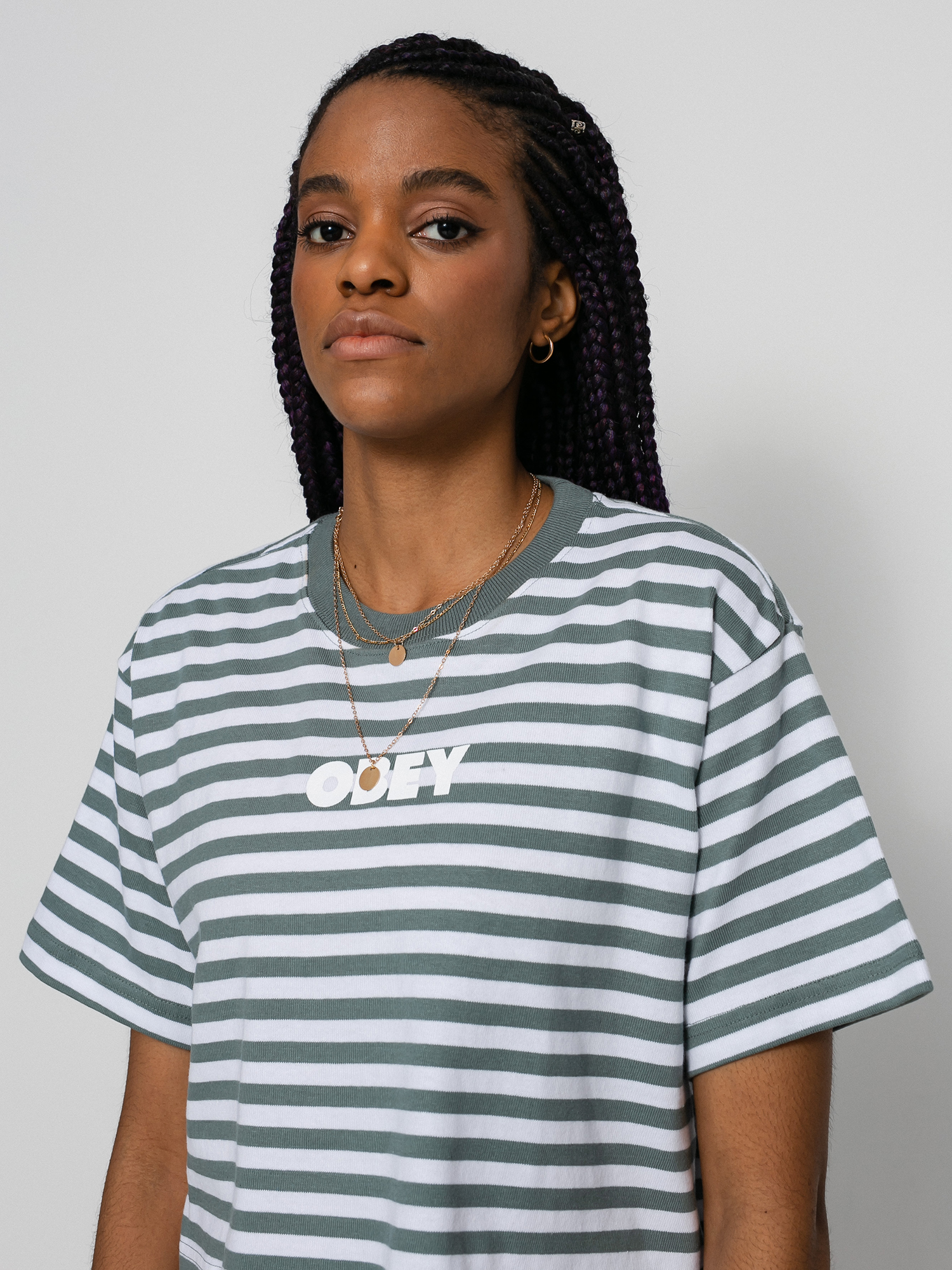 T-shirt OBEY Brody Wmn (leaf multi)