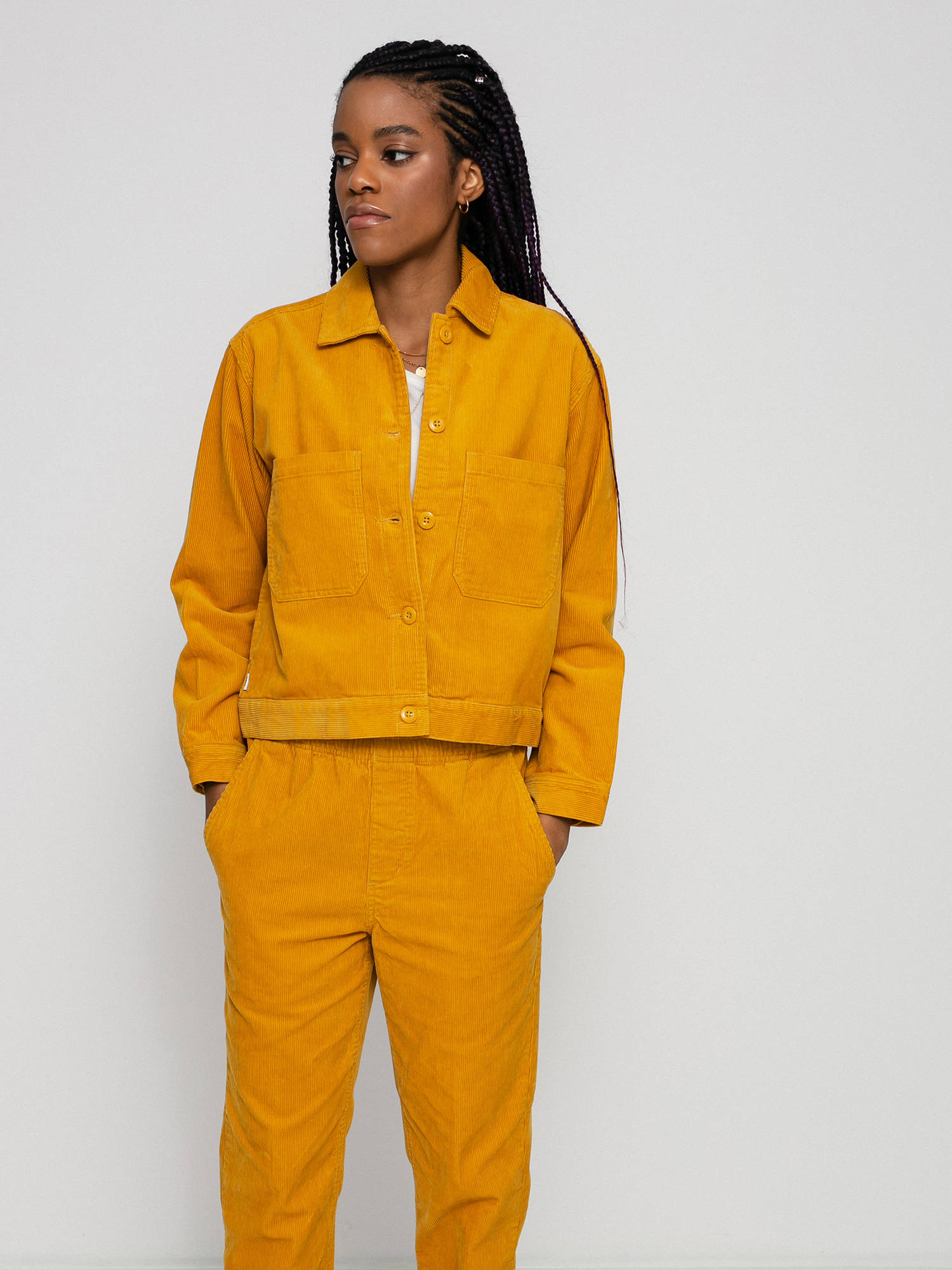 Koszula OBEY Loma Cord Wmn (gold)